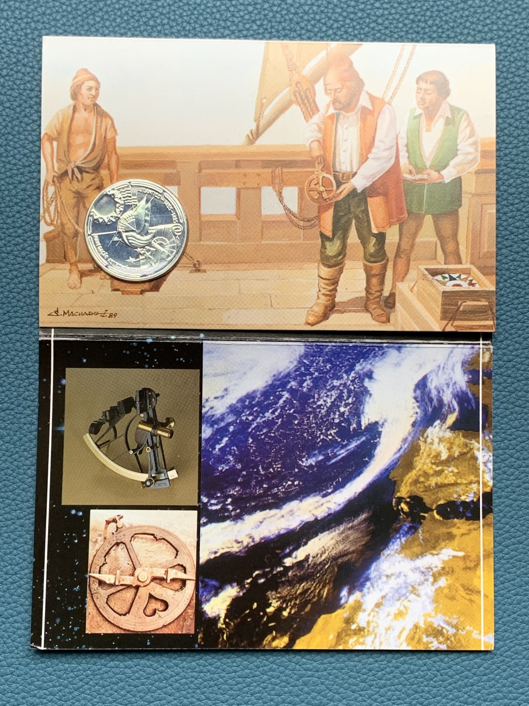 《竞宝斋》第154场-周日，周一，周四 3场 (全场包邮) 葡萄牙1990年 发现新大陆系列 100埃斯库多 大银币 21克925银