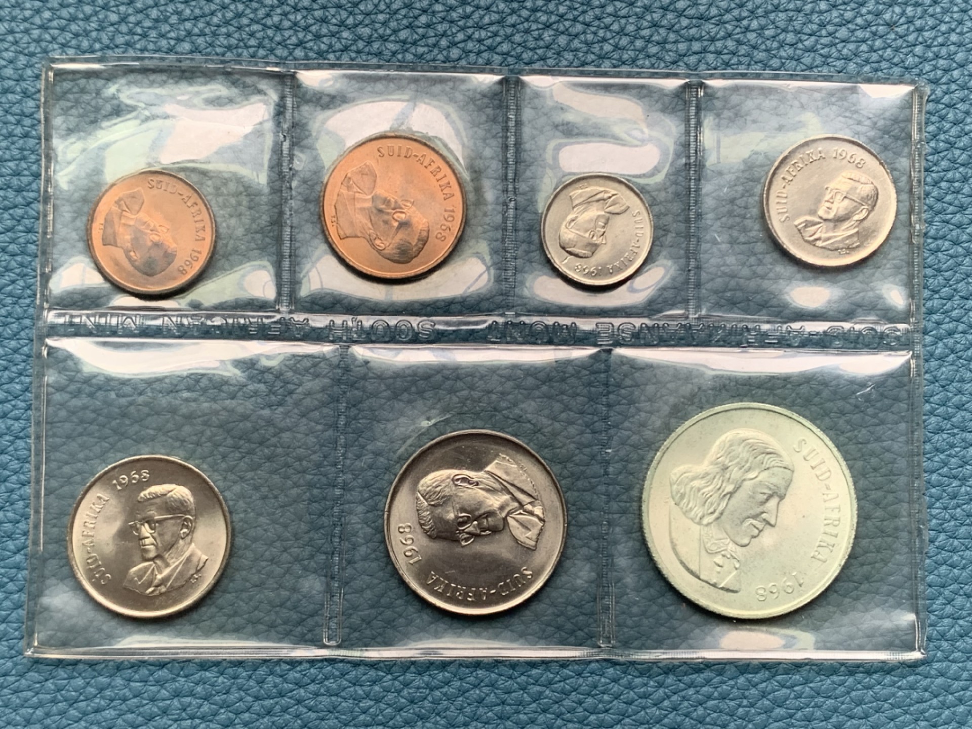 《竞宝斋》第154场-周日，周一，周四 3场 (全场包邮) 南非1968年 七枚套不同面值 其中最大的小鹿1兰特是银币 少见