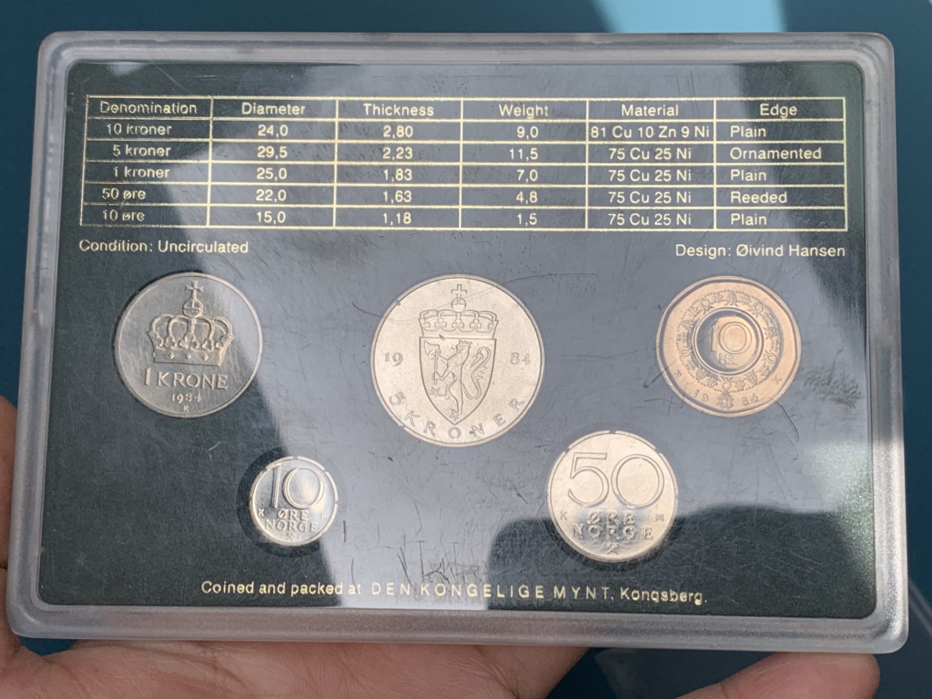 《竞宝斋》第154场-周日，周一，周四 3场 (全场包邮) 挪威1984年官方原装套币，BU品质