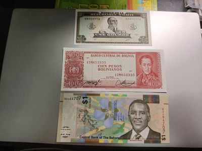 【专场20230412】向南，使劲向南——赤道及以南地区纸币专场（20230413已更新） - 【拍品005B20F80】美洲纸币全新UNC批量三张