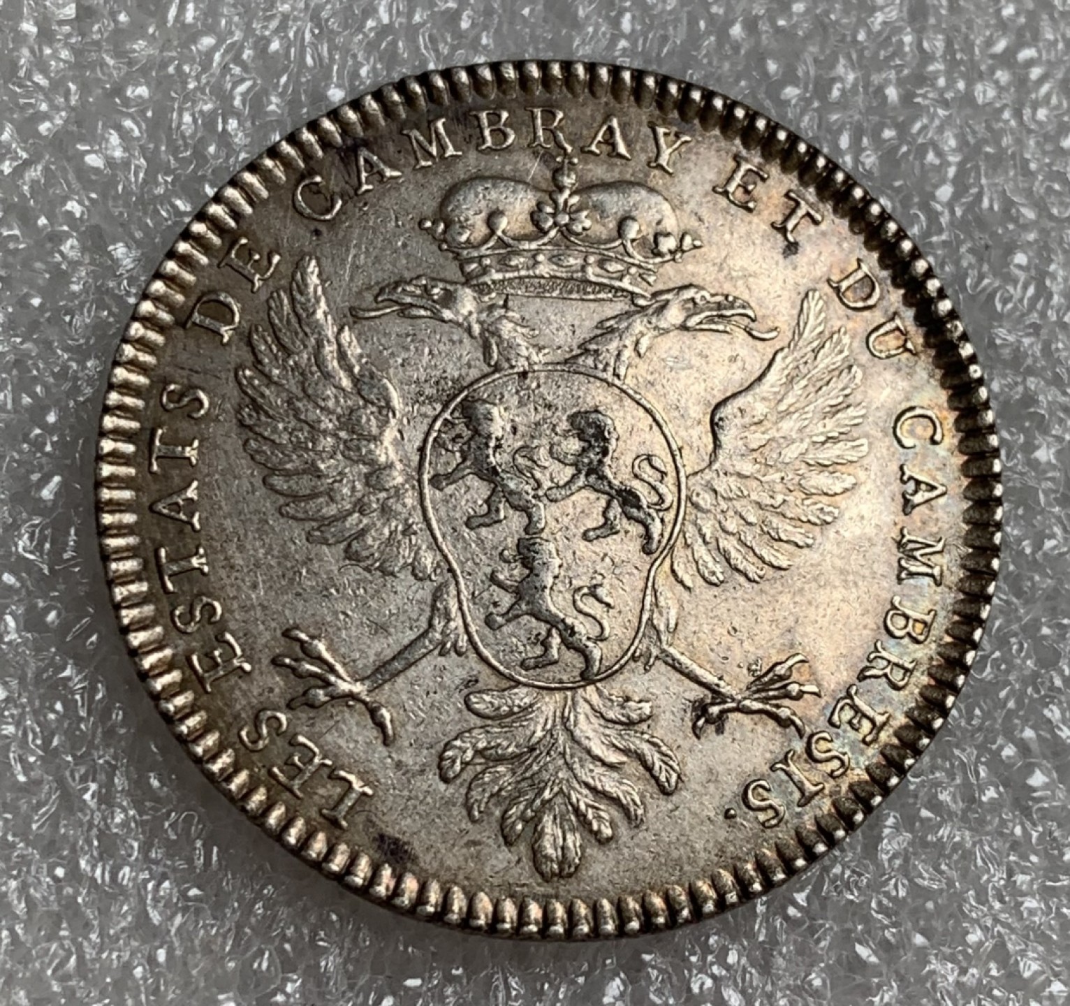 瓶子🏺第87期拍卖会 稀少 法国18世纪早期路易十六双头鹰徽JETON银质代币