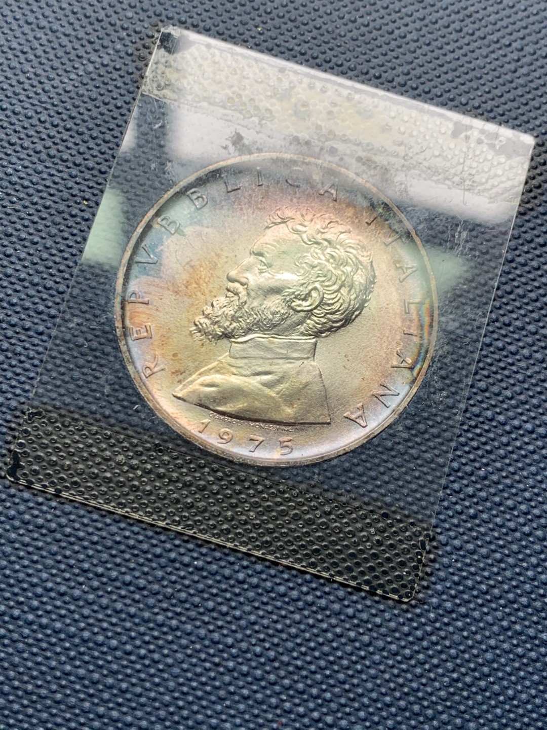 《竞宝斋》第154场-周日，周一，周四 3场 (全场包邮) 意大利1975年 米开朗基罗纪念 500里拉 淡彩包浆