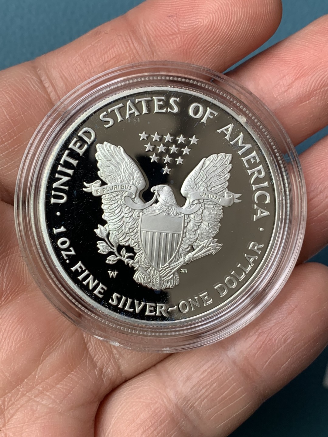 《竞宝斋》第154场-周日，周一，周四 3场 (全场包邮) 美国2002年 自由女神1盎司精制大银币  原盒证书精制币比普制的稀少很多很多