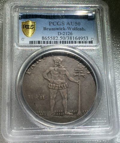 方圆集藏第三期专场 - 11241-PCGS50分 德国1719年 布伦瑞克 野人泰勒大银币