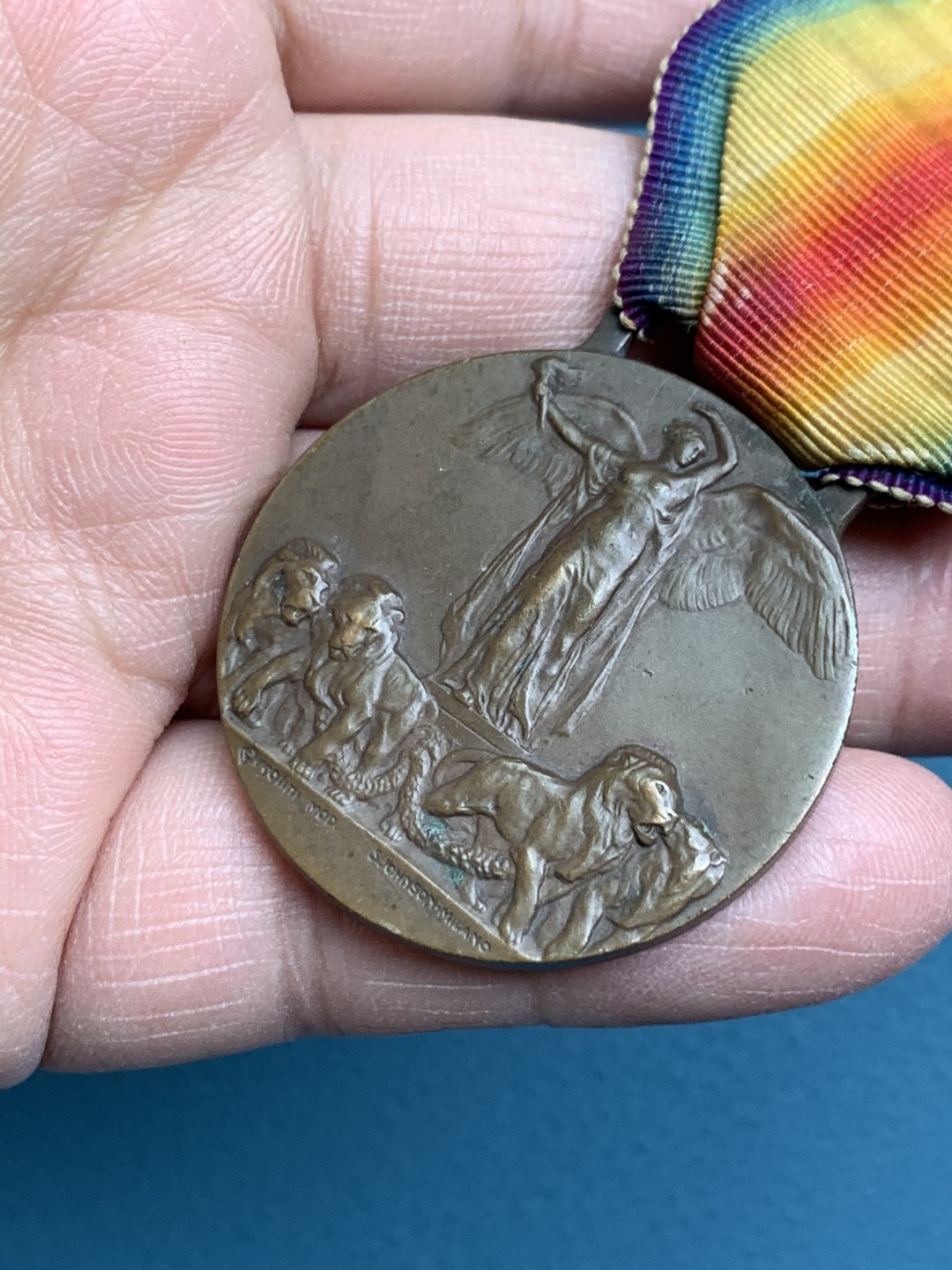 《竞宝斋》第154场-周日，周一，周四 3场 (全场包邮) 意大利1918年 庆祝一战胜利 铜章