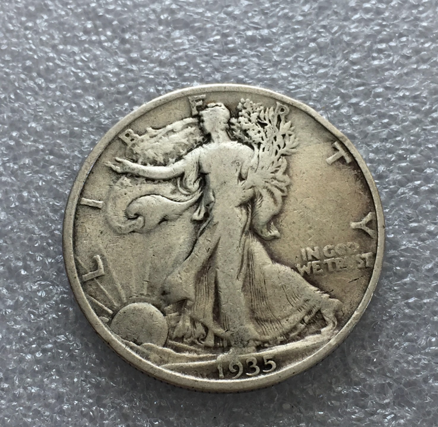 方圆集藏第三期专场 7121-美国1935年行走女神半美元银币