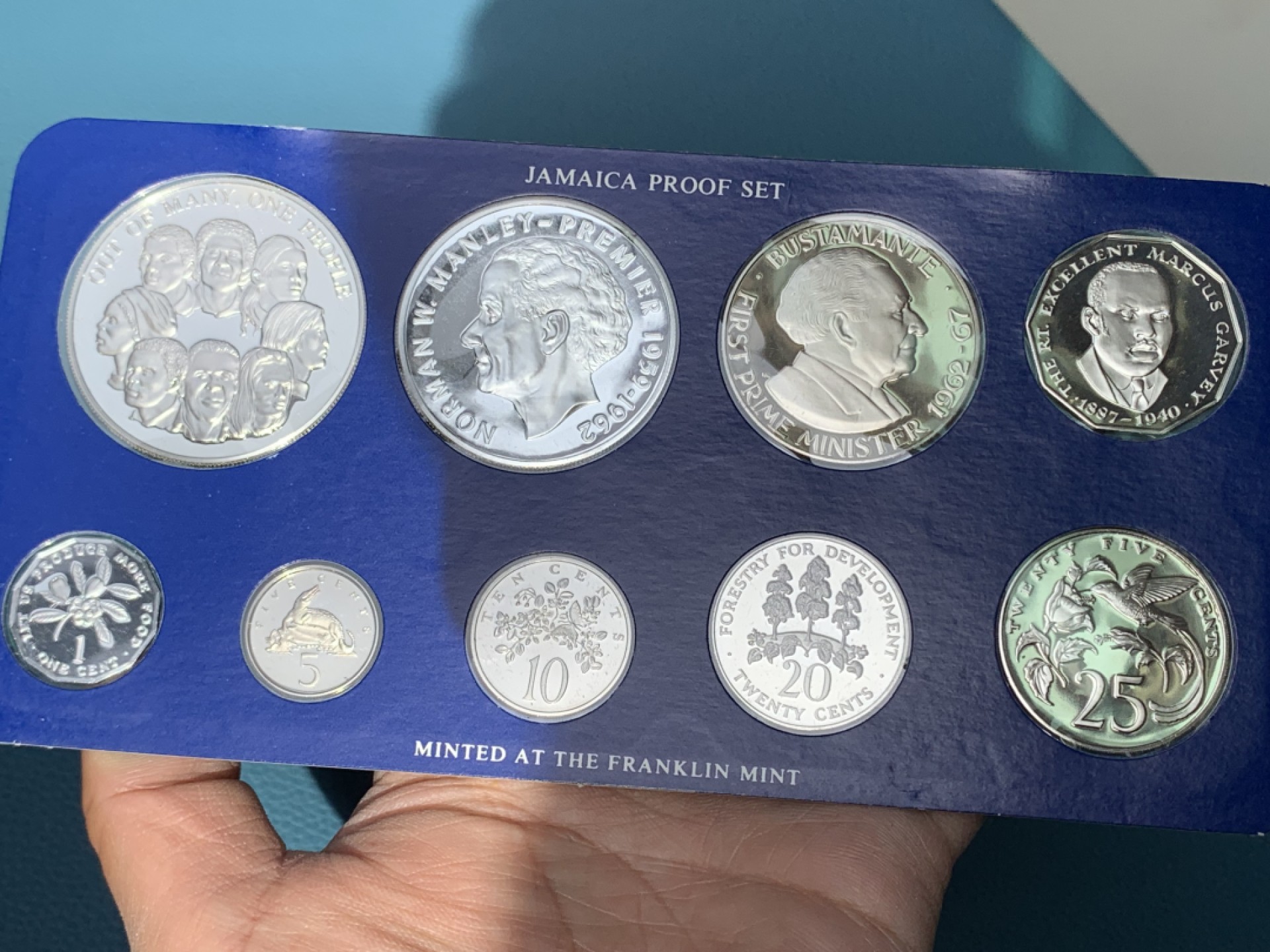 《竞宝斋》第154场-周日，周一，周四 3场 (全场包邮) 牙买加 1978年 九枚套精制币 其中最大两枚都是银币