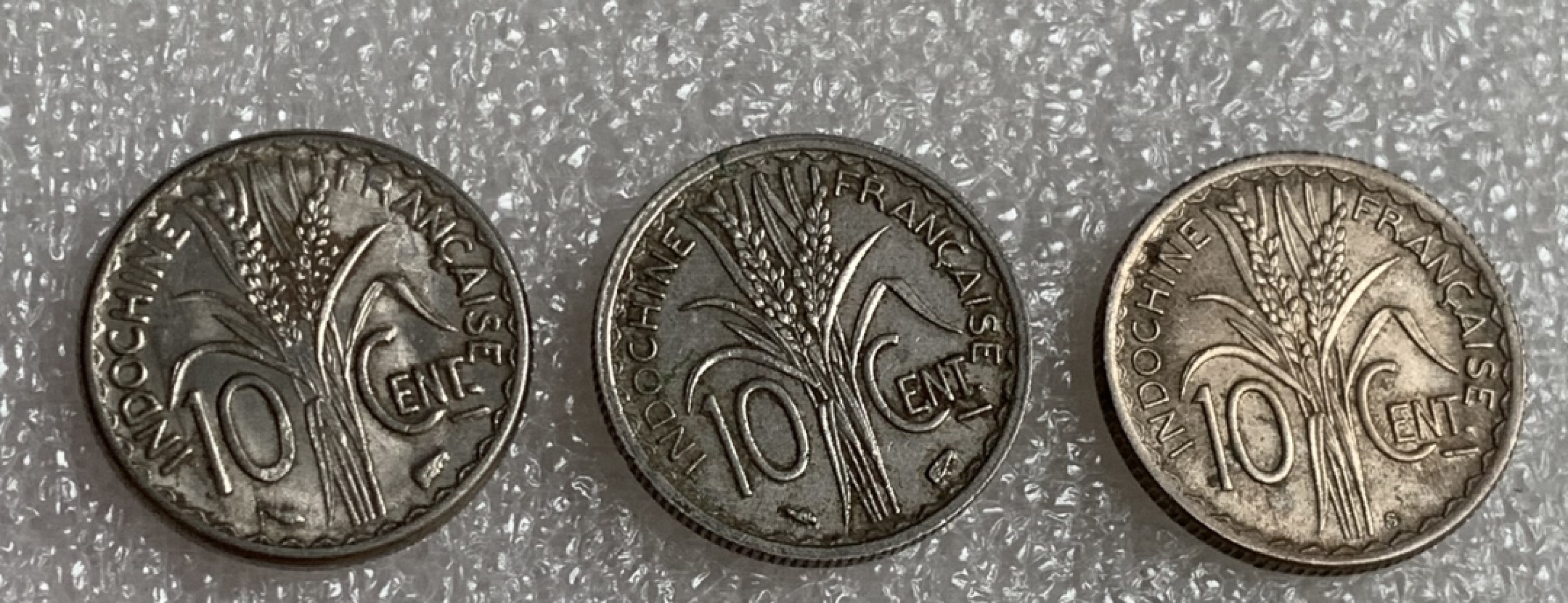 瓶子🏺第87期拍卖会 法属印度支那10分硬币3枚套