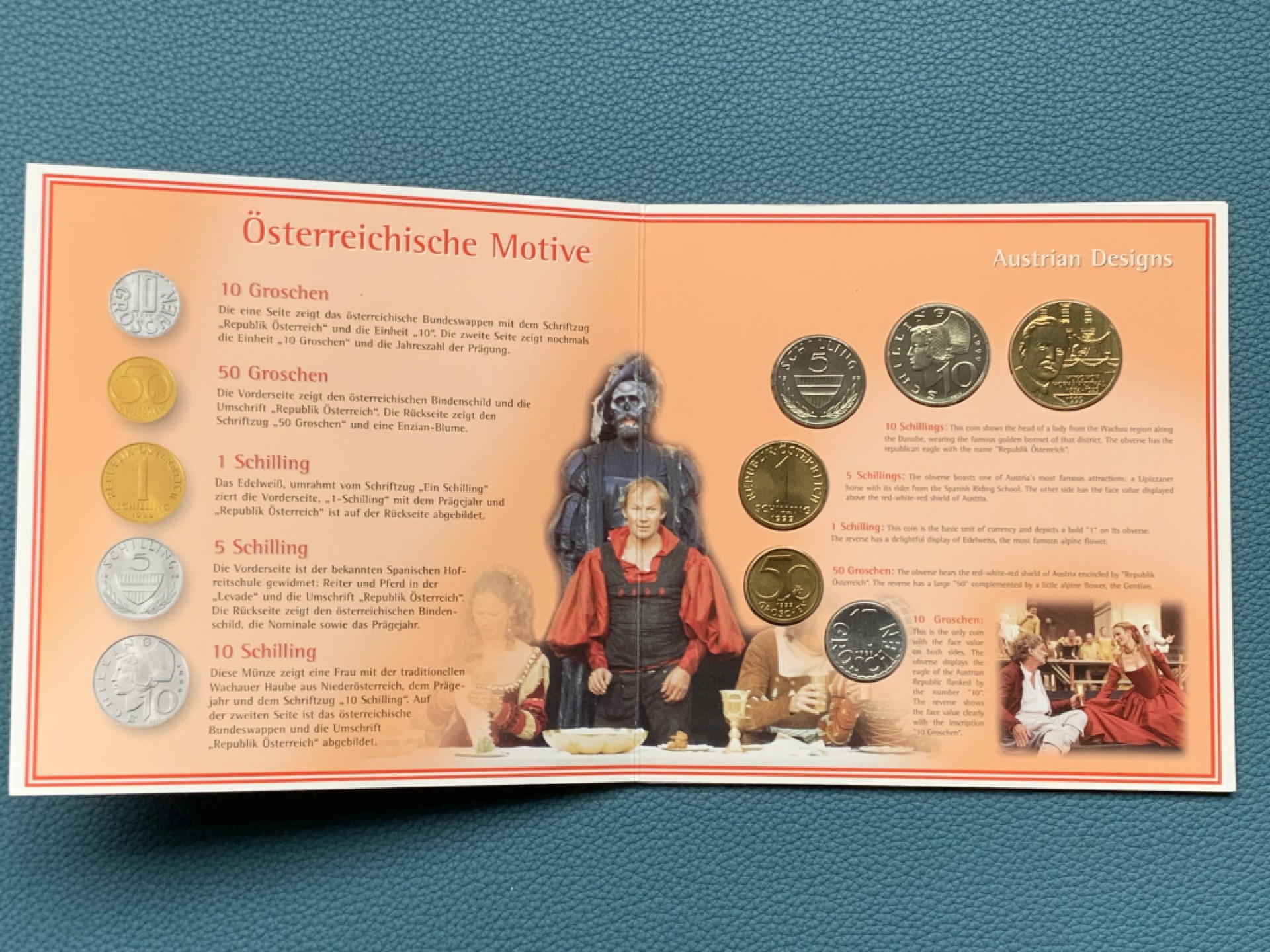 《竞宝斋》第154场-周日，周一，周四 3场 (全场包邮) 奥地利1999年 六枚套不同面值 原厂封装