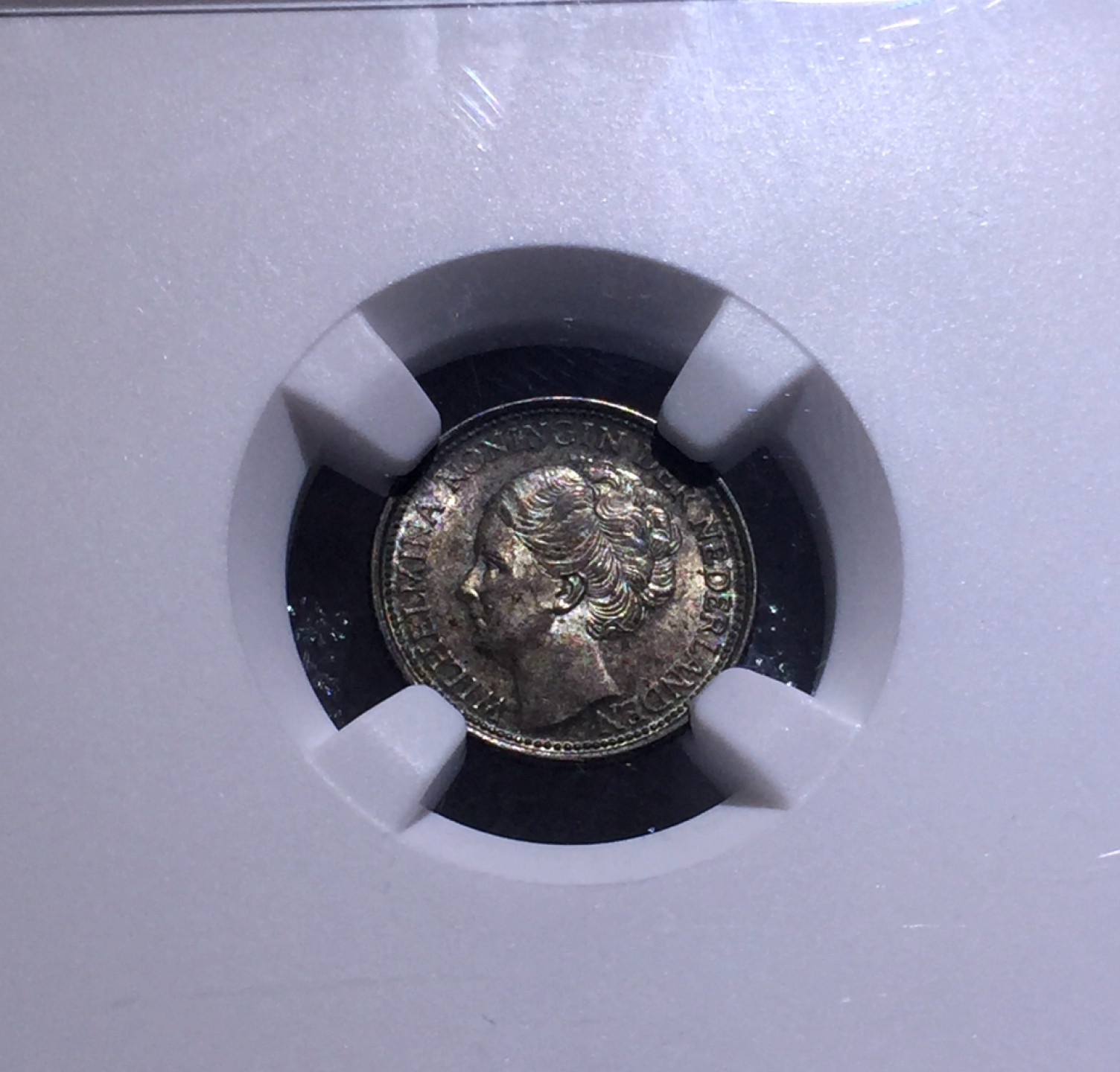 方圆集藏第三期专场 10048-NGC62荷兰1944年威廉明娜女王10分银币