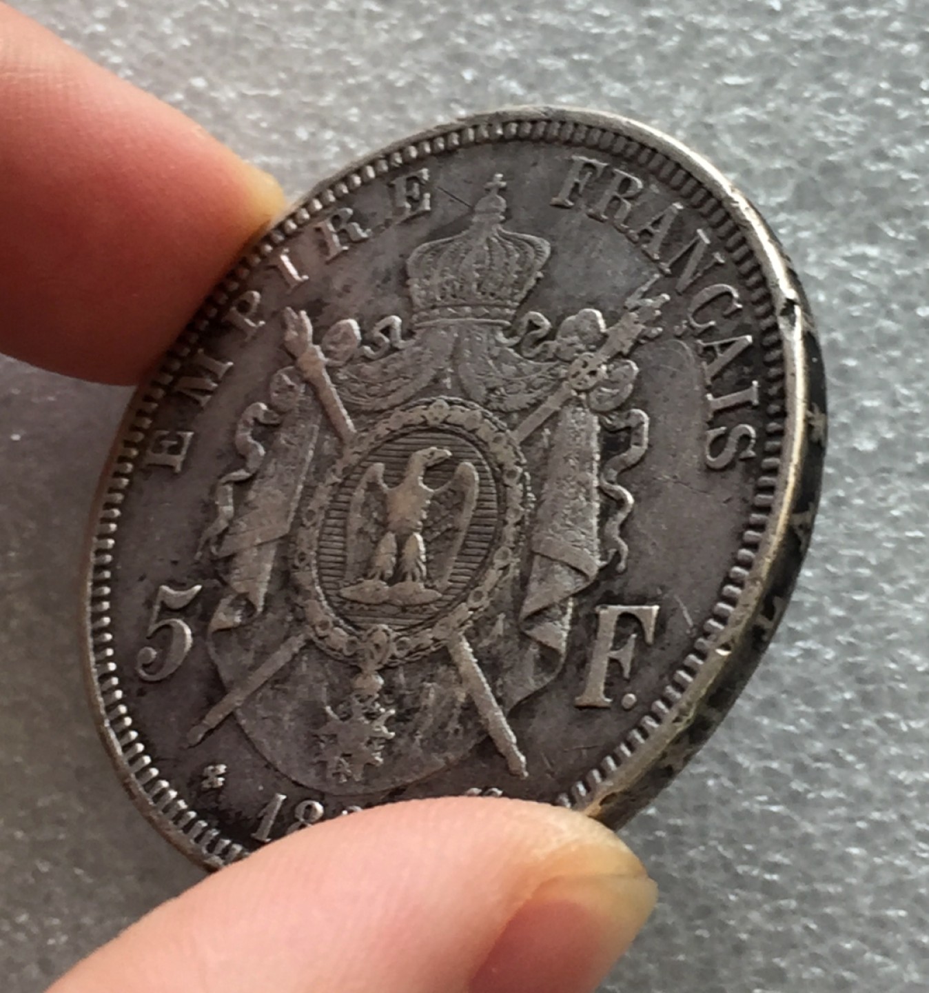 方圆集藏第三期专场 11218-比利时1869年利奥波德5法郎银币