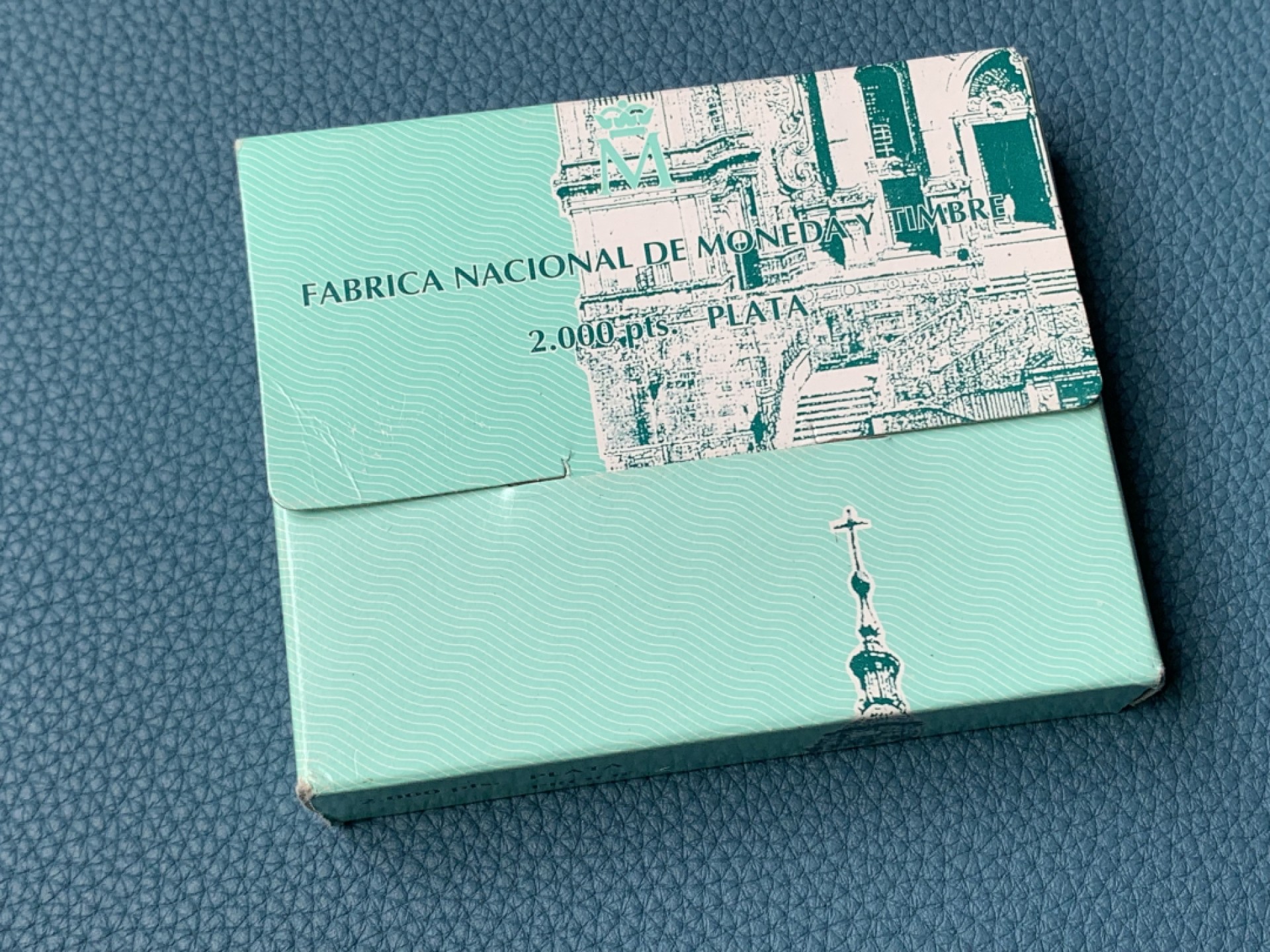 《竞宝斋》第154场-周日，周一，周四 3场 (全场包邮) 西班牙1993年 圣年2000比塞塔精制大银币 罕见品种