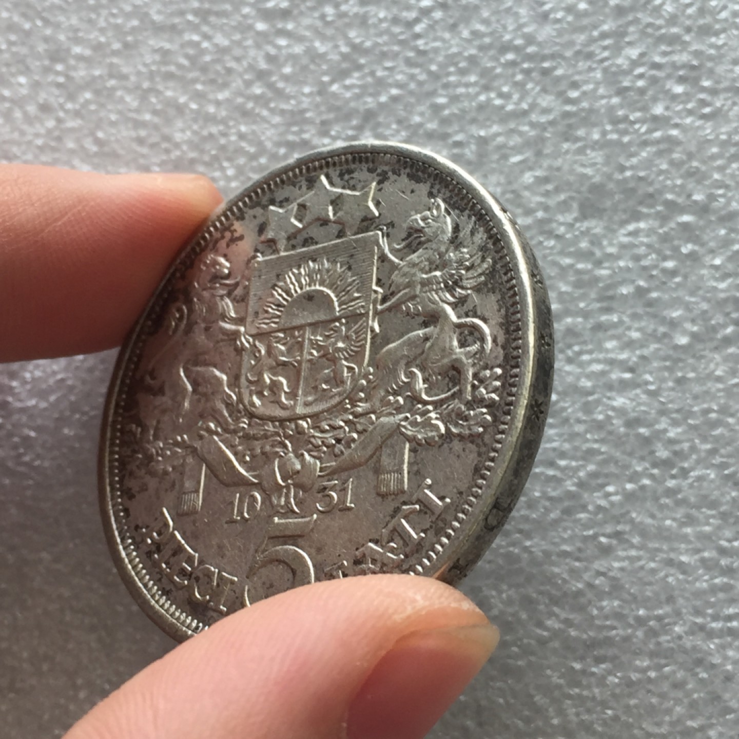 方圆集藏第三期专场 11226-拉脱维亚1931年5特拉女神大银币