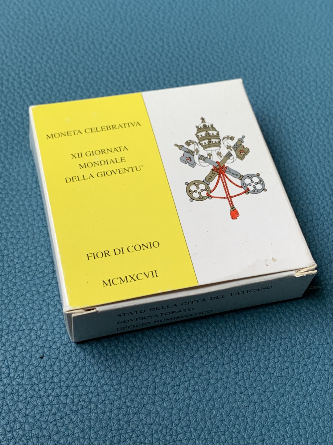 《竞宝斋》第154场-周日，周一，周四 3场 (全场包邮) 梵蒂冈1997年 世界青年日 500里拉 银币 原盒证书 少见品种