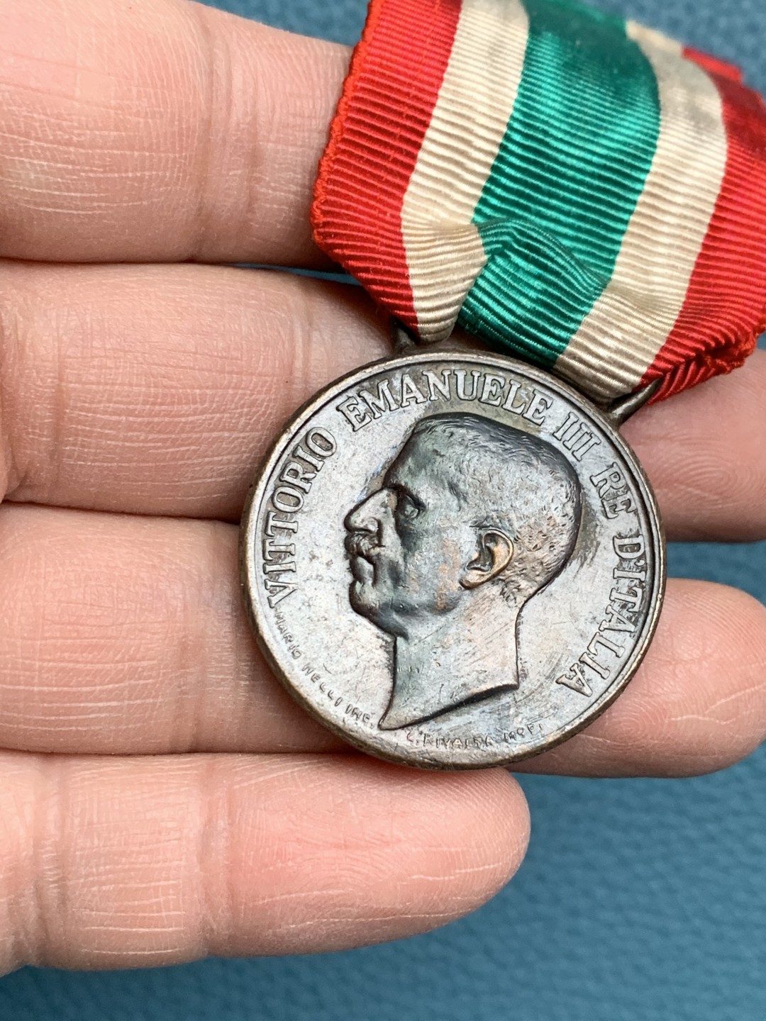 《竞宝斋》第154场-周日，周一，周四 3场 (全场包邮) 意大利1918年 艾曼纽尔三世 铜章