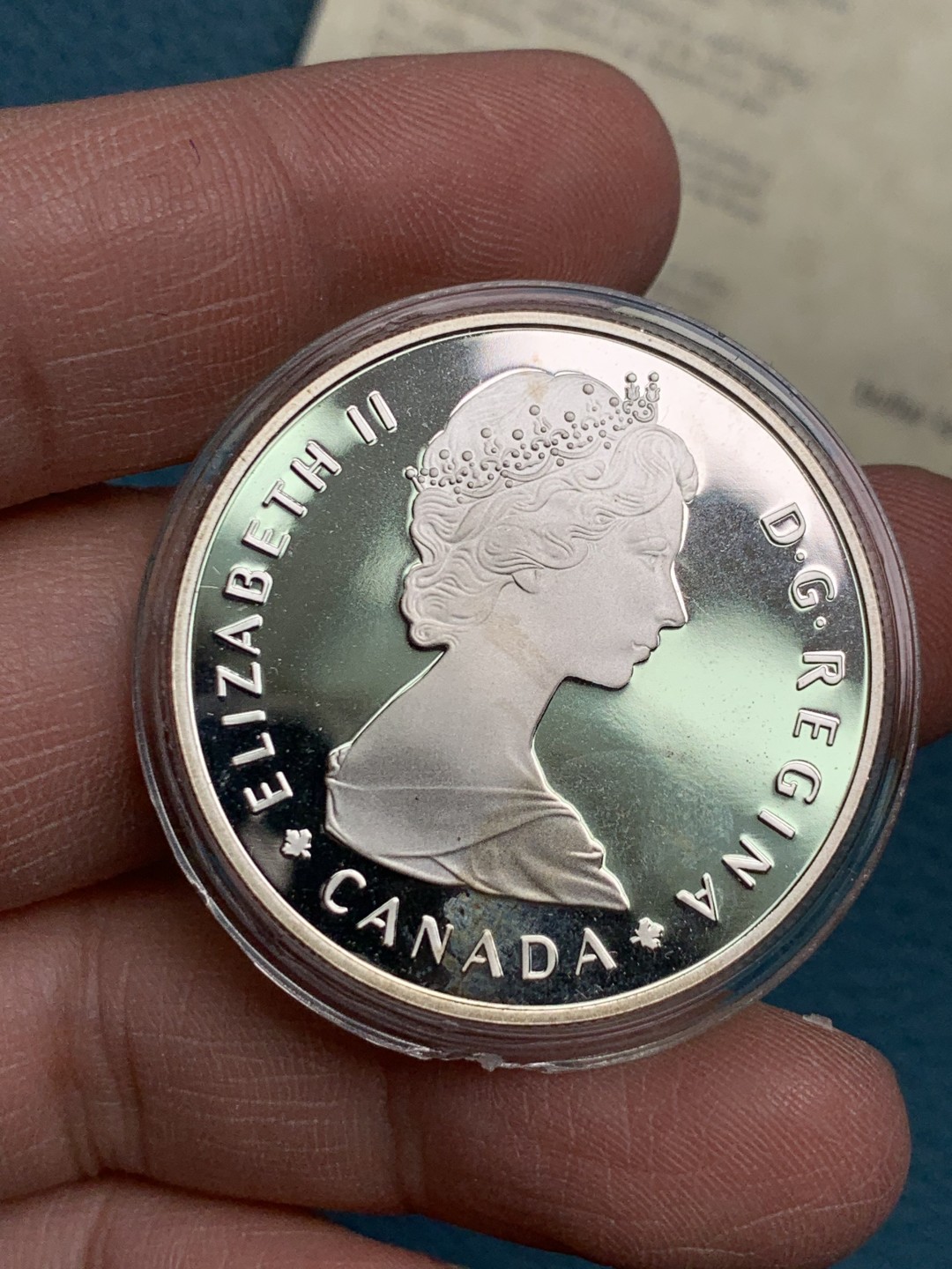 《竞宝斋》第154场-周日，周一，周四 3场 (全场包邮) 加拿大1985年 麋鹿一元 精制大银币