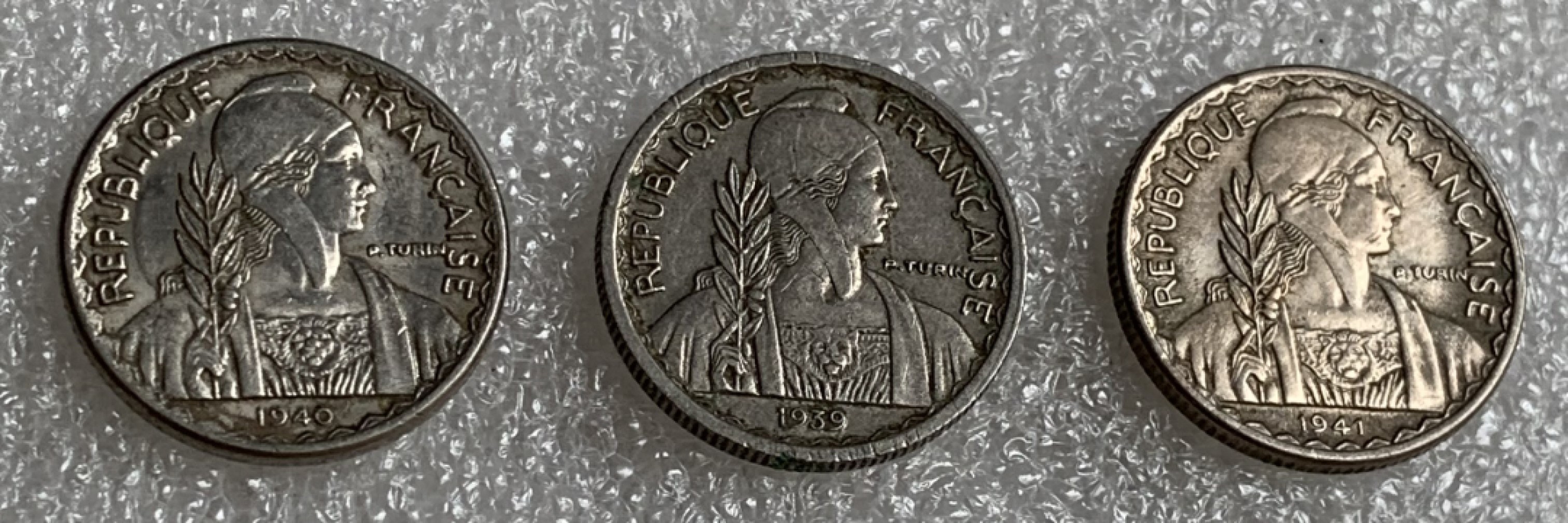 瓶子🏺第87期拍卖会 法属印度支那10分硬币3枚套