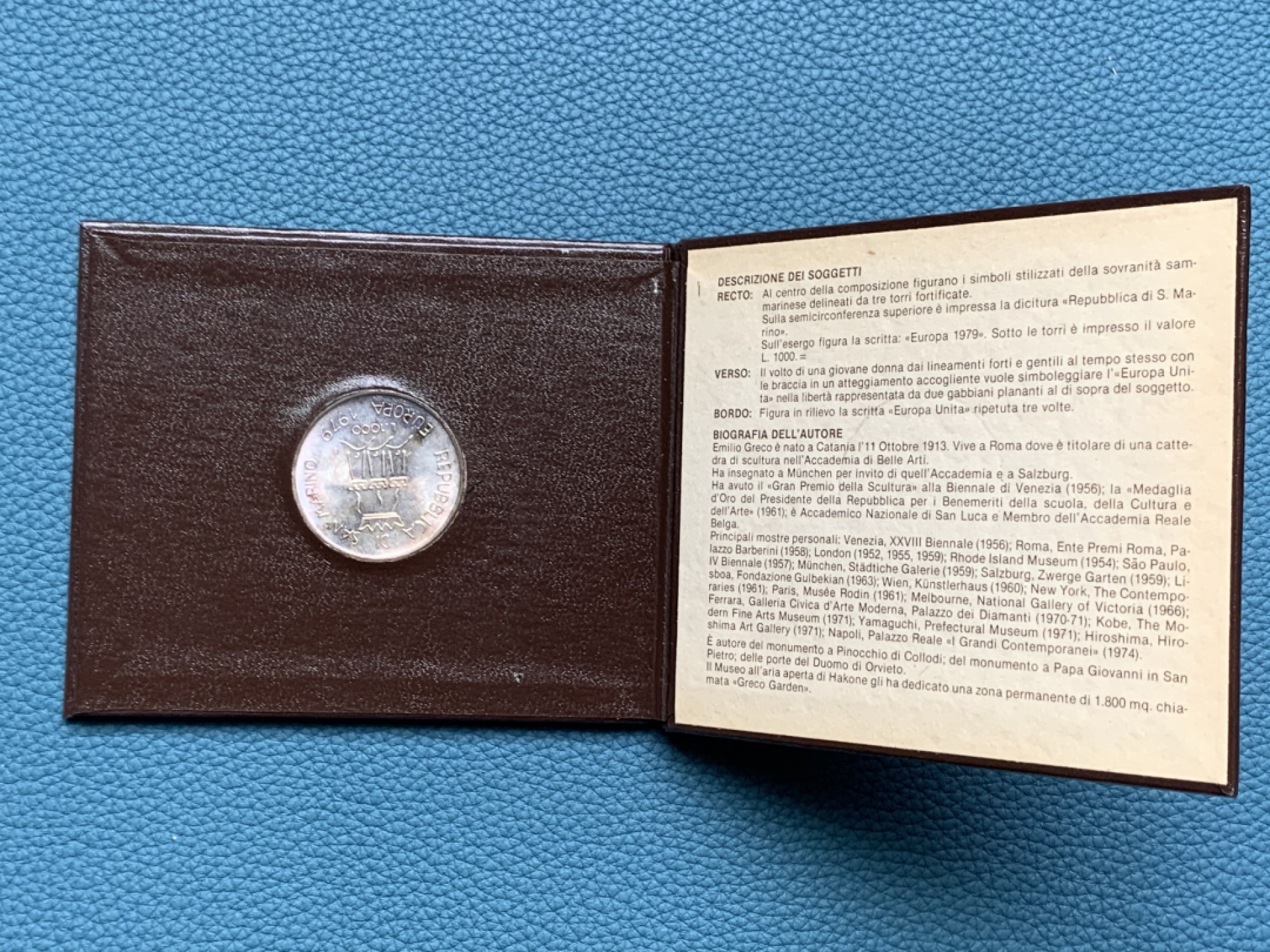 《竞宝斋》第154场-周日，周一，周四 3场 (全场包邮) 圣马力诺1979年 1000里拉 淡彩