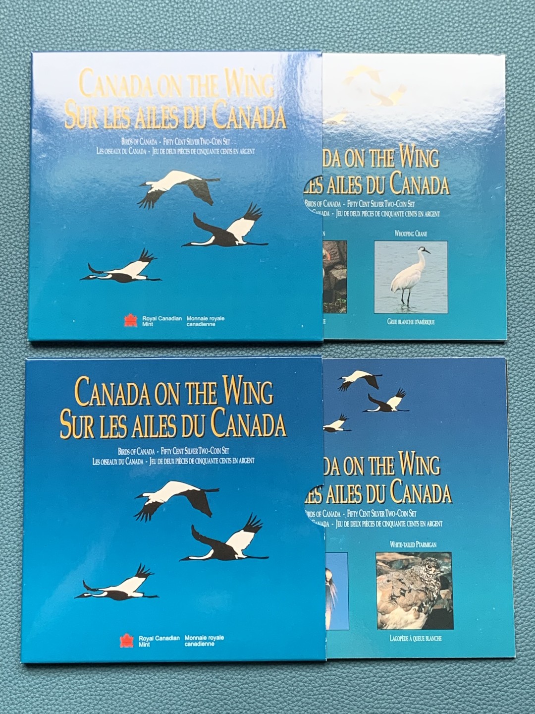 《竞宝斋》第154场-周日，周一，周四 3场 (全场包邮) 加拿大1995年 珍惜动物系列 四枚套精制银币 50分 非常稀少 成套更少见