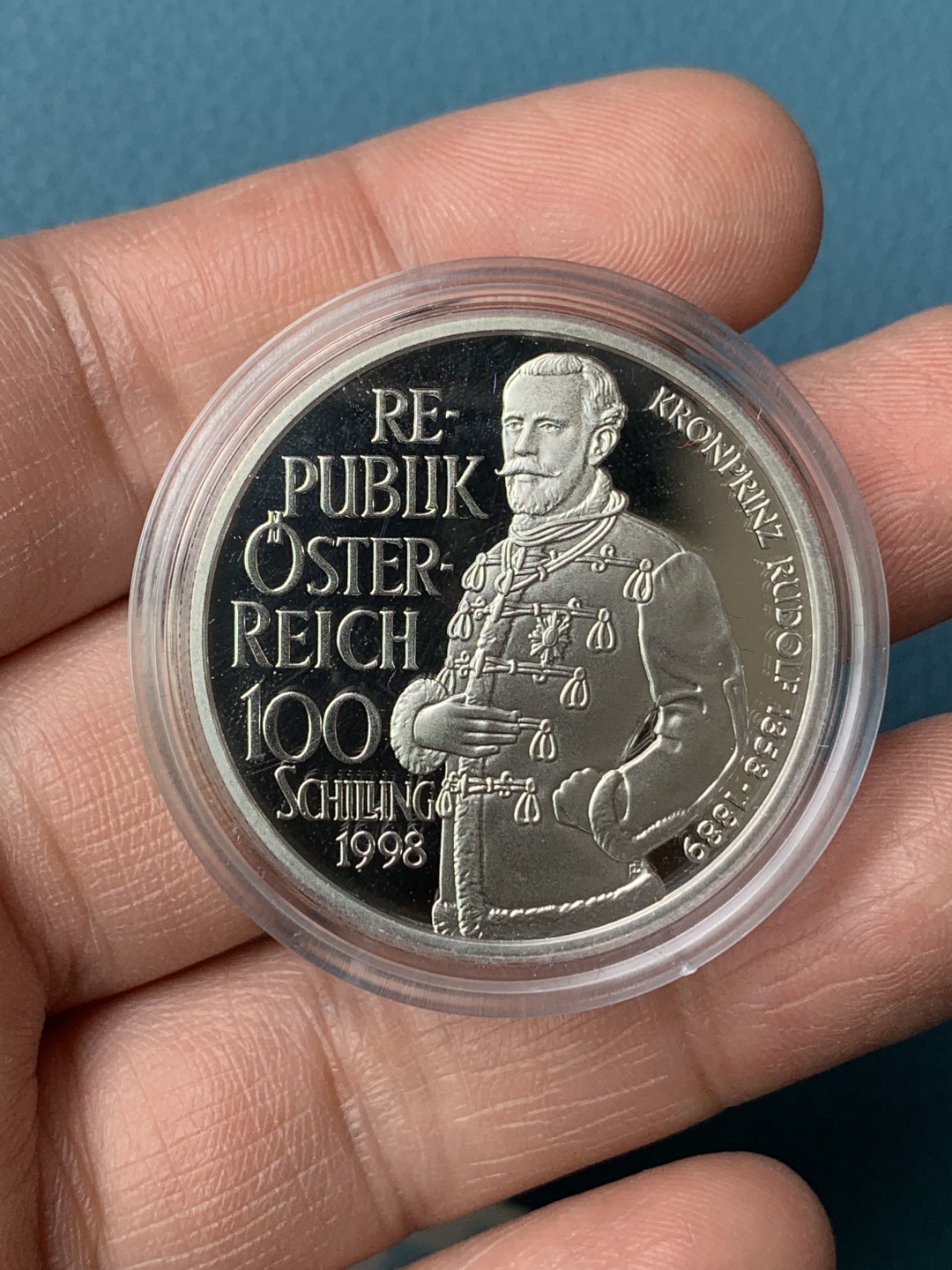 《竞宝斋》第154场-周日，周一，周四 3场 (全场包邮) 奥地利1998年 100先令精制大银币