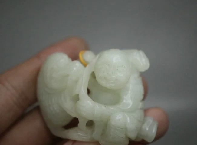 ｜冷门出品｜精选专拍·第叁拾陆场· 和田玉 立体工的苏工的童子手把件 