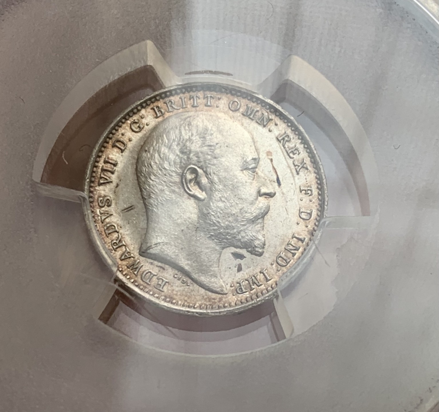 瓶子🏺第87期拍卖会 1906年英国爱德华七世濯足节4便士（MS-64PL）