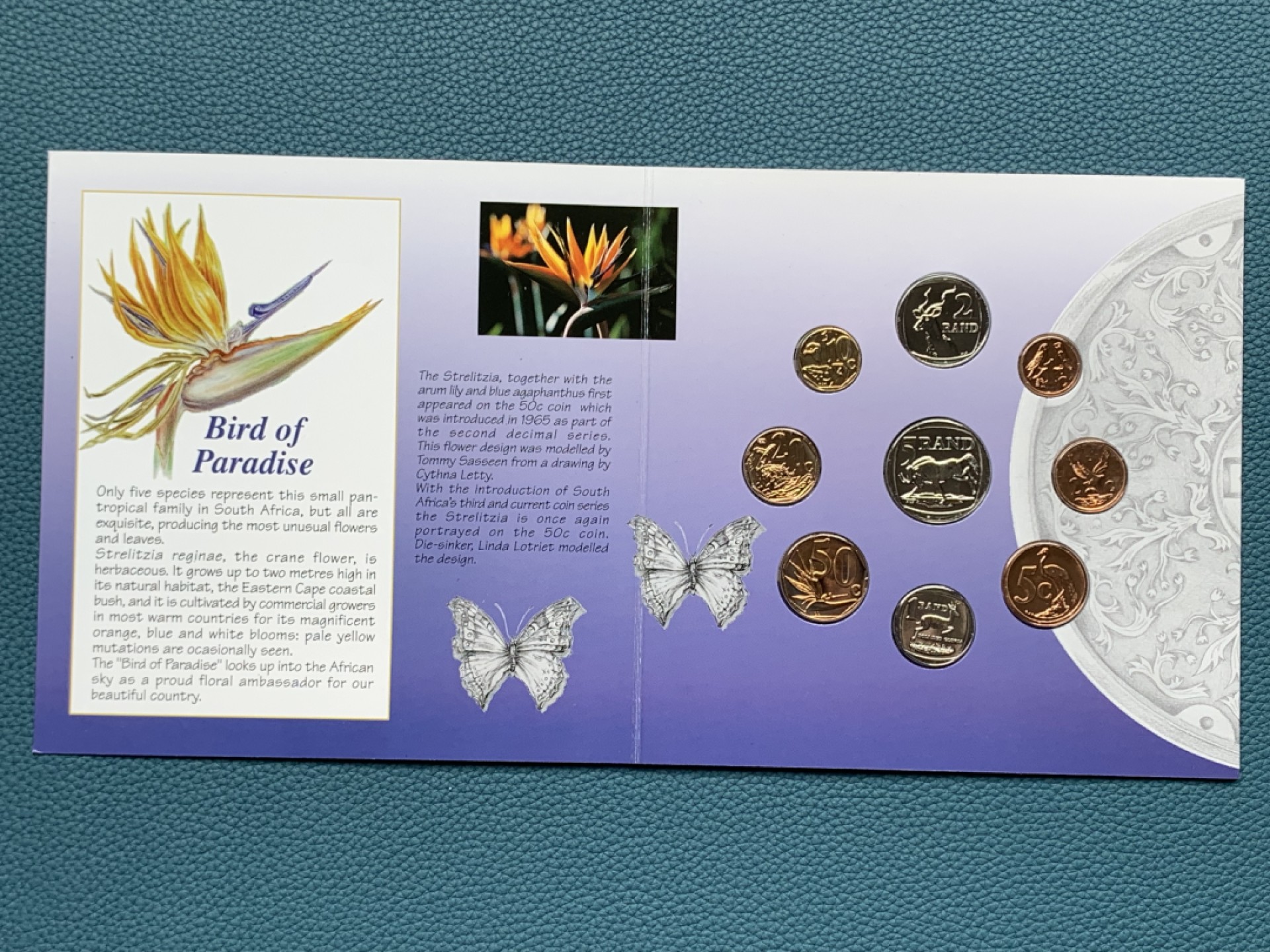 《竞宝斋》第154场-周日，周一，周四 3场 (全场包邮) 南非1999年 九枚套不同面值 BU品 珍稀动植物系列 非常少见的品种