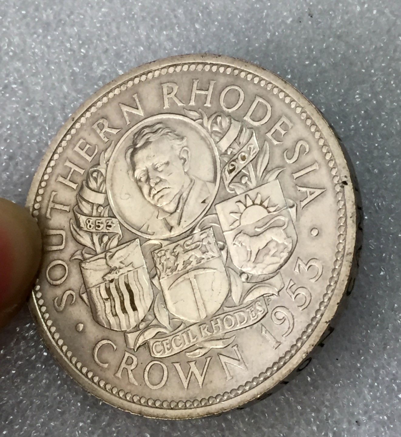 方圆集藏第三期专场 10810-英属南罗得西亚1953年1克朗银币