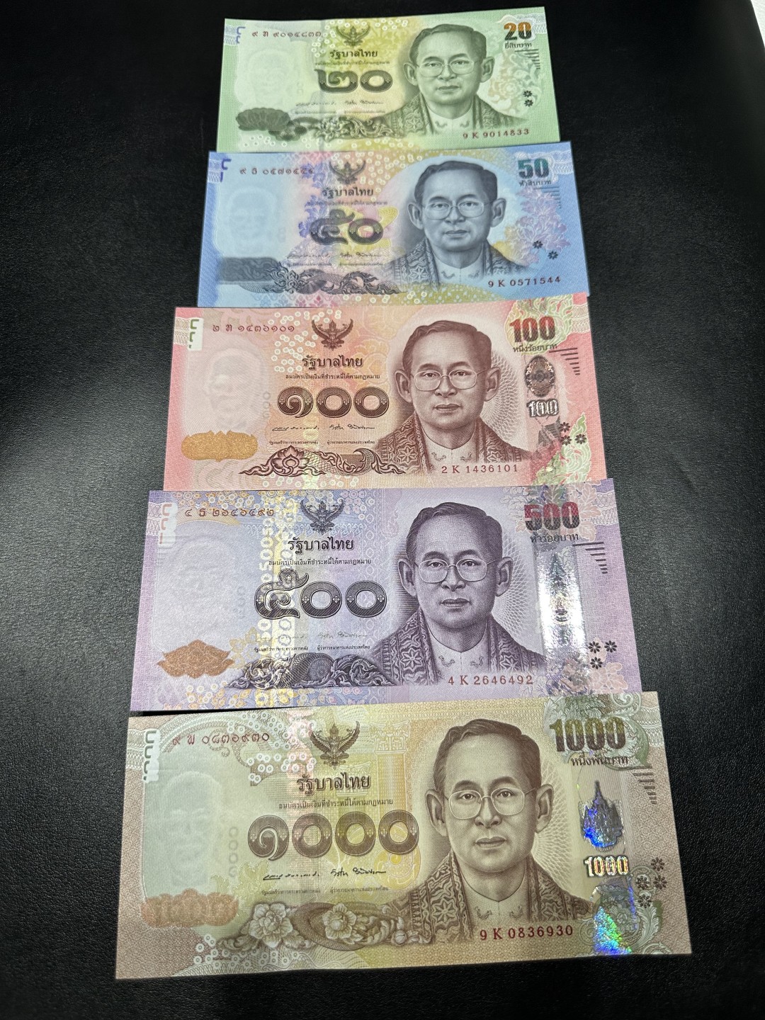 《外钞收藏家》第二百六十一期（连拍第一场） 泰国泰铢1套5张 全新UNC