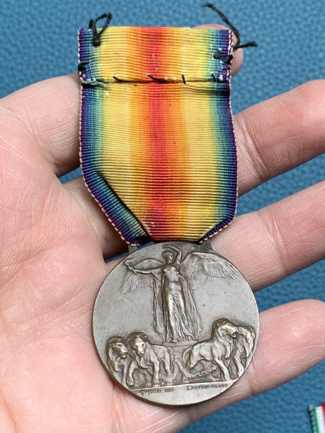 《竞宝斋》第154场-周日，周一，周四 3场 (全场包邮) 意大利1918年 庆祝一战胜利 铜章