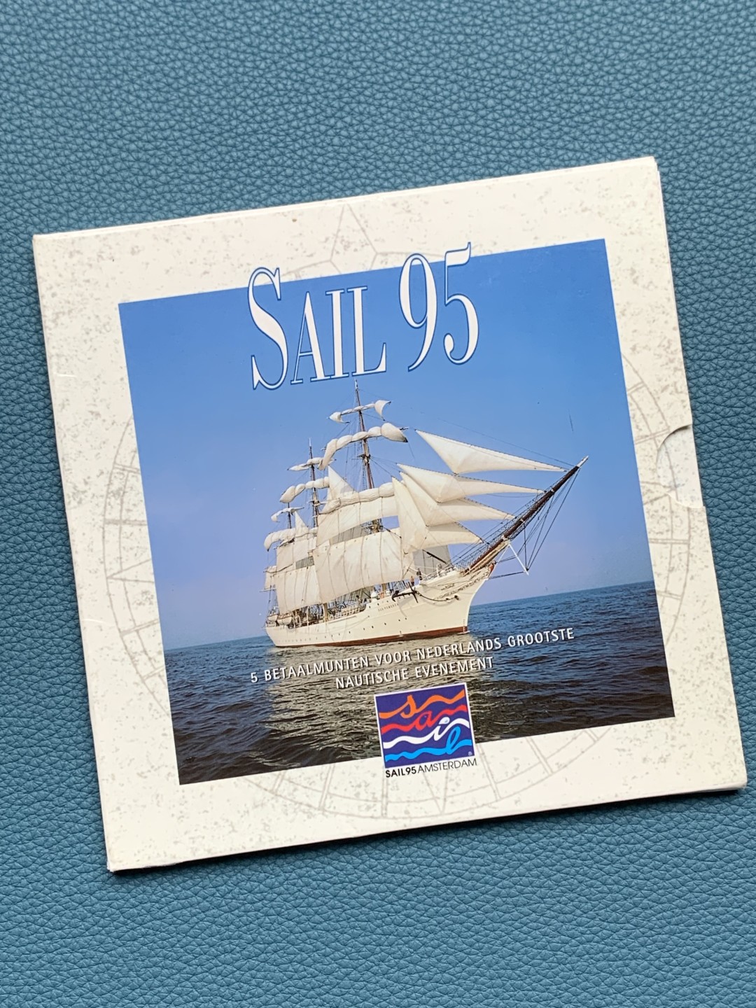 《竞宝斋》第154场-周日，周一，周四 3场 (全场包邮) 荷兰1995年 阿姆斯特丹大帆船 五枚套镍币 原厂封装