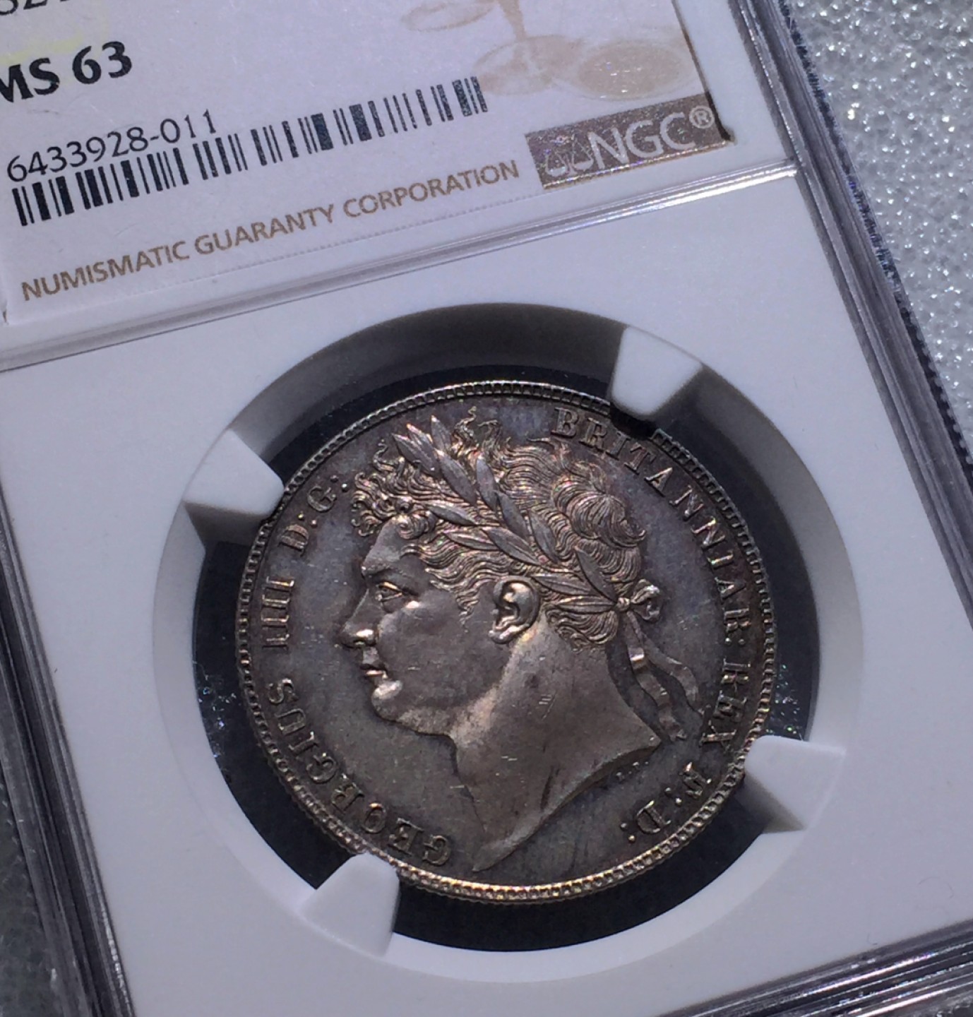 方圆集藏第三期专场 11238-NGC63英国1821年乔治四世半克朗银币