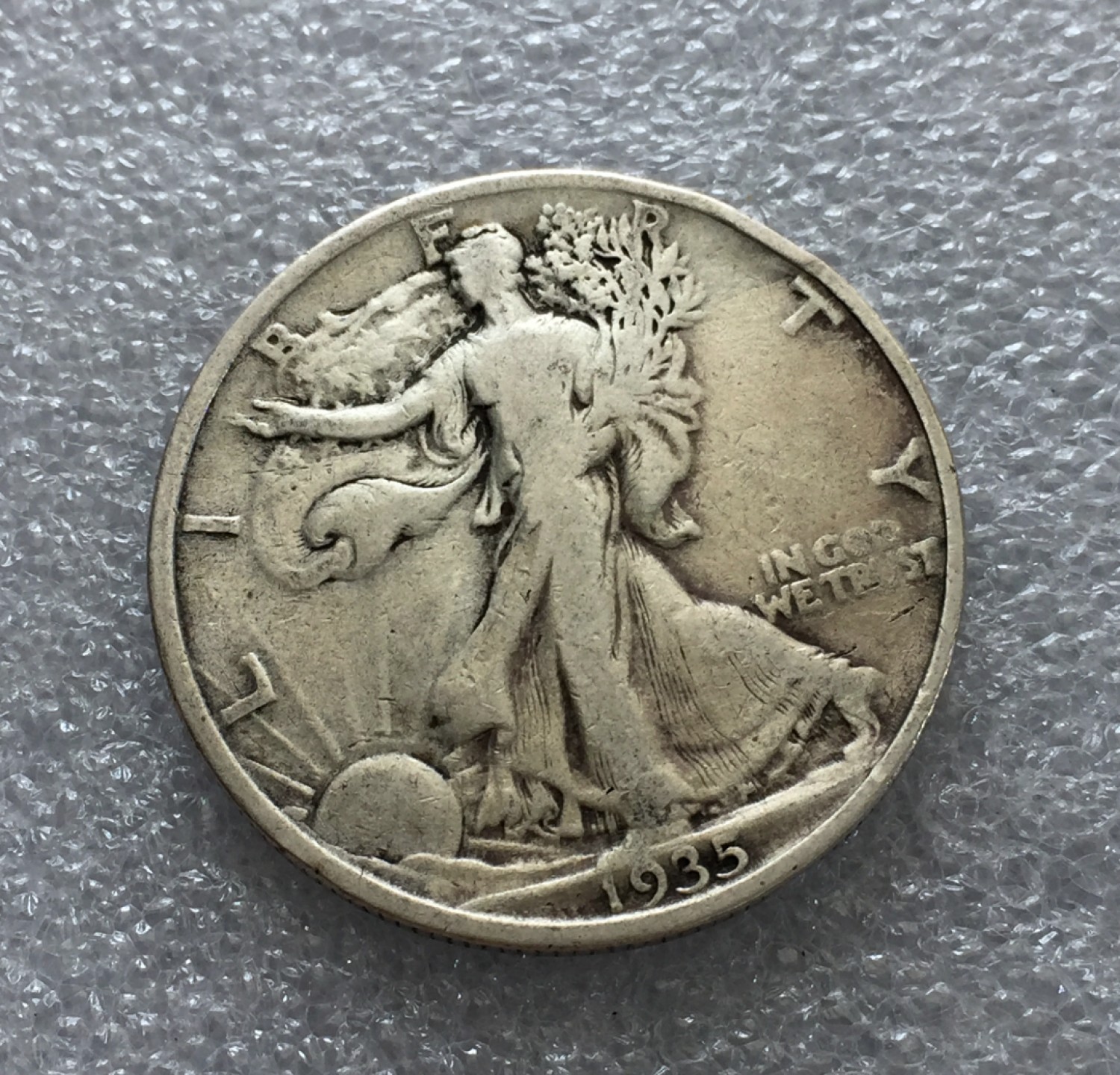 方圆集藏第三期专场 7121-美国1935年行走女神半美元银币