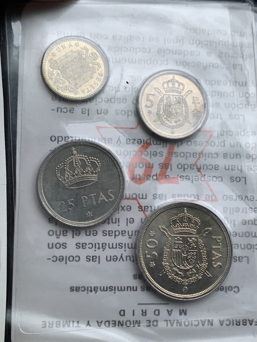 《竞宝斋》第154场-周日，周一，周四 3场 (全场包邮) 西班牙1979年 胡安卡洛斯一世 1975 *79年一组四枚套