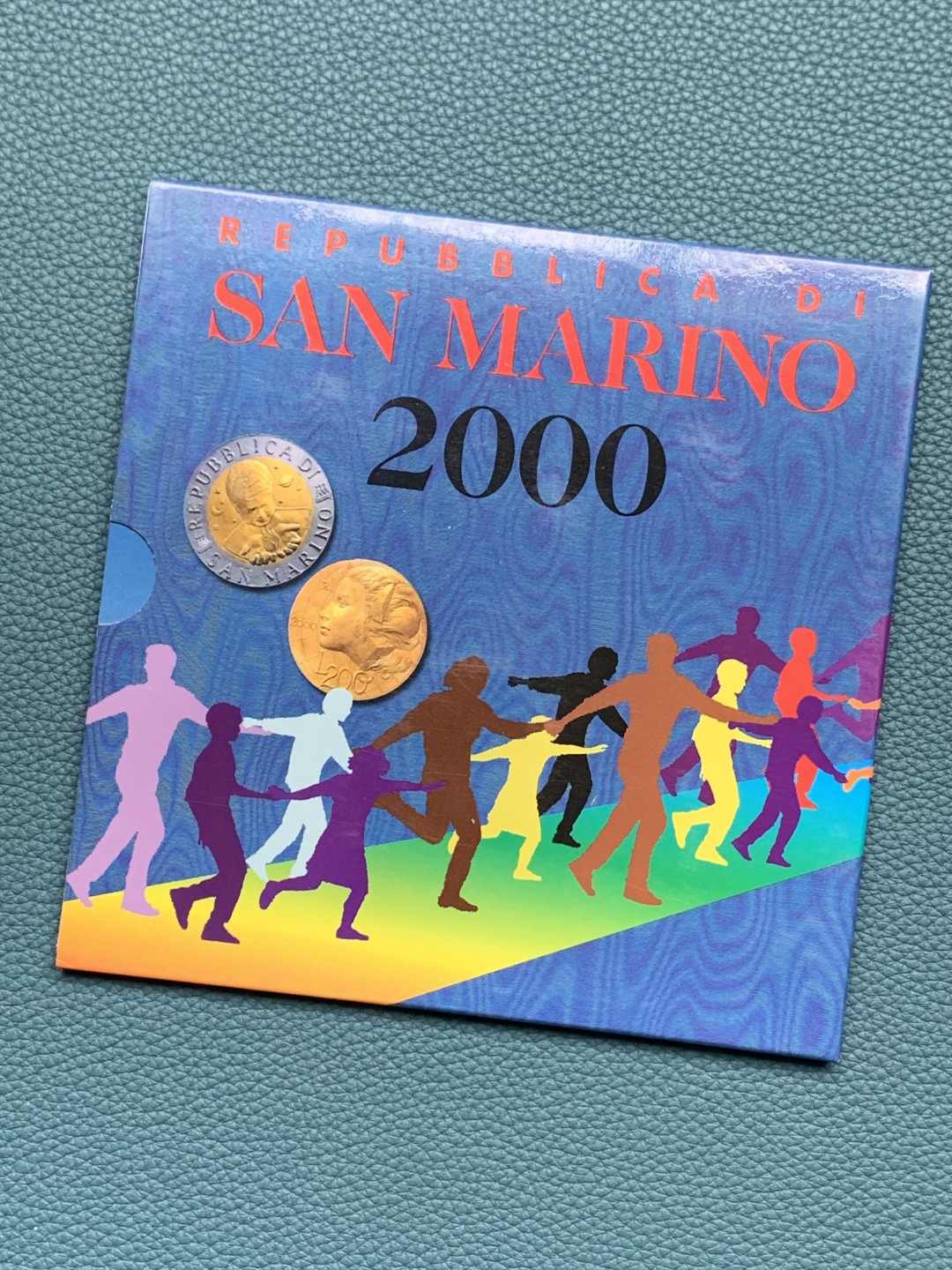 《竞宝斋》第154场-周日，周一，周四 3场 (全场包邮) 圣马力诺2000年 八枚套 其中最大的5000里拉是银币 