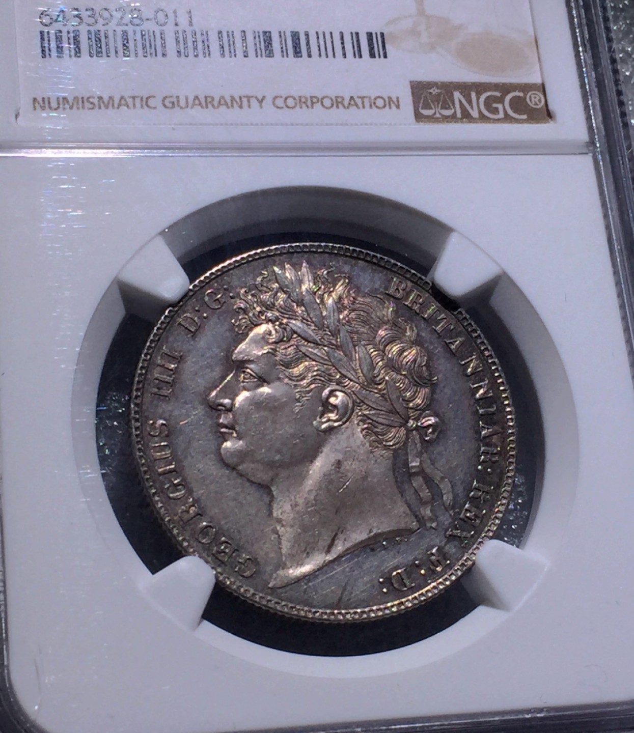 方圆集藏第三期专场 11238-NGC63英国1821年乔治四世半克朗银币