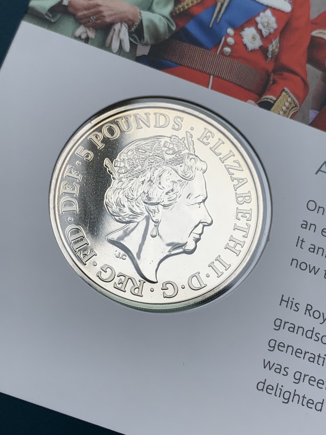 《竞宝斋》第154场-周日，周一，周四 3场 (全场包邮) 英国2018年 屠龙5镑 克朗大镍币 稀少品种