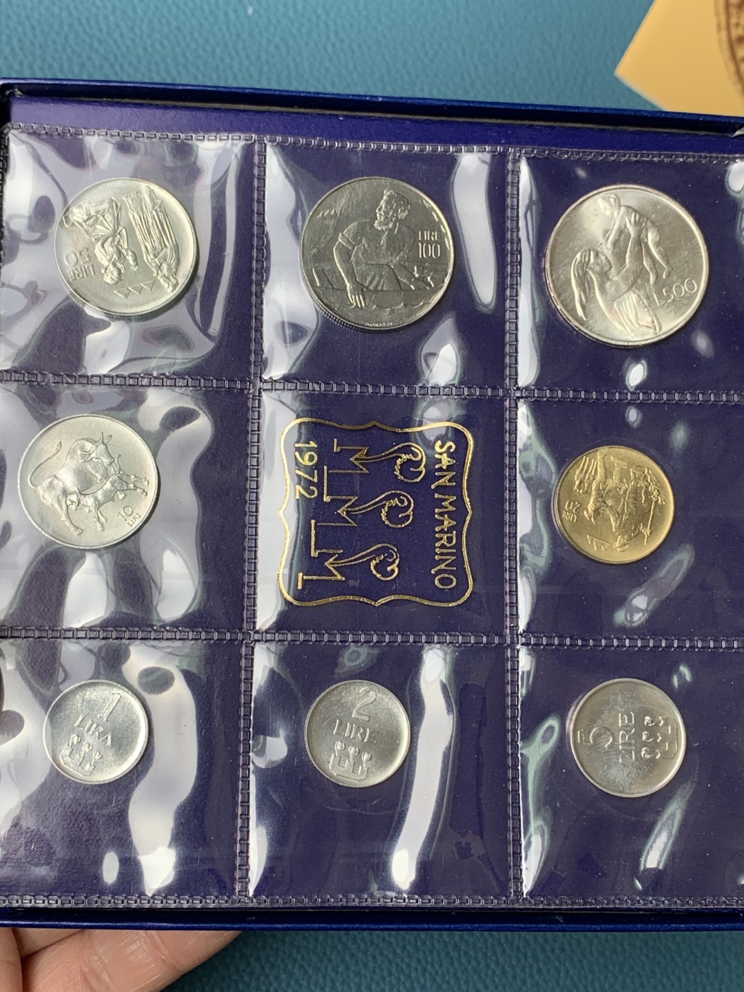 《竞宝斋》第154场-周日，周一，周四 3场 (全场包邮) 圣马力诺1972年 母婴节 八枚套 其中最大一枚是银币