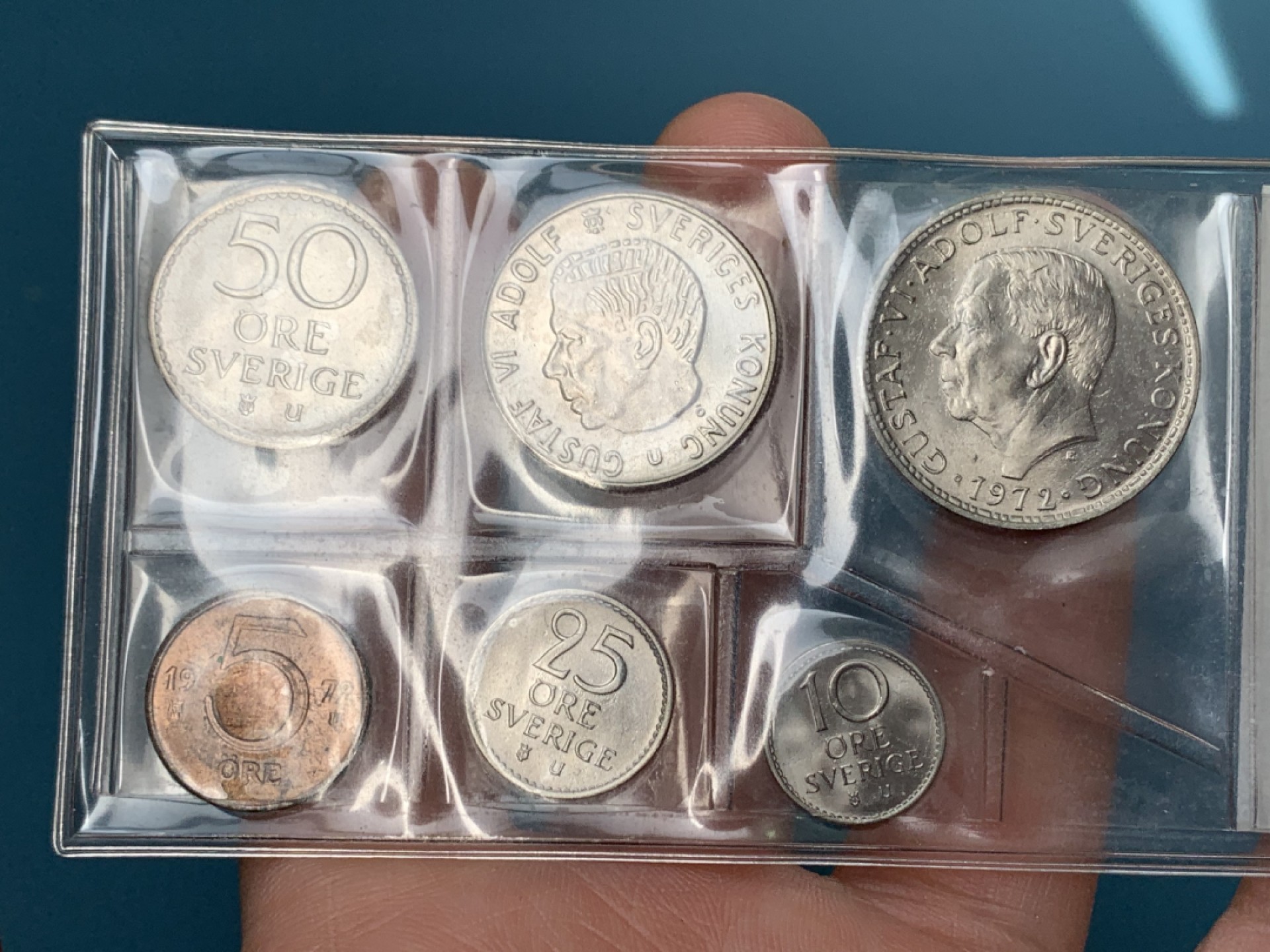 《竞宝斋》第154场-周日，周一，周四 3场 (全场包邮) 瑞典1972年套币，包装别致BU品质