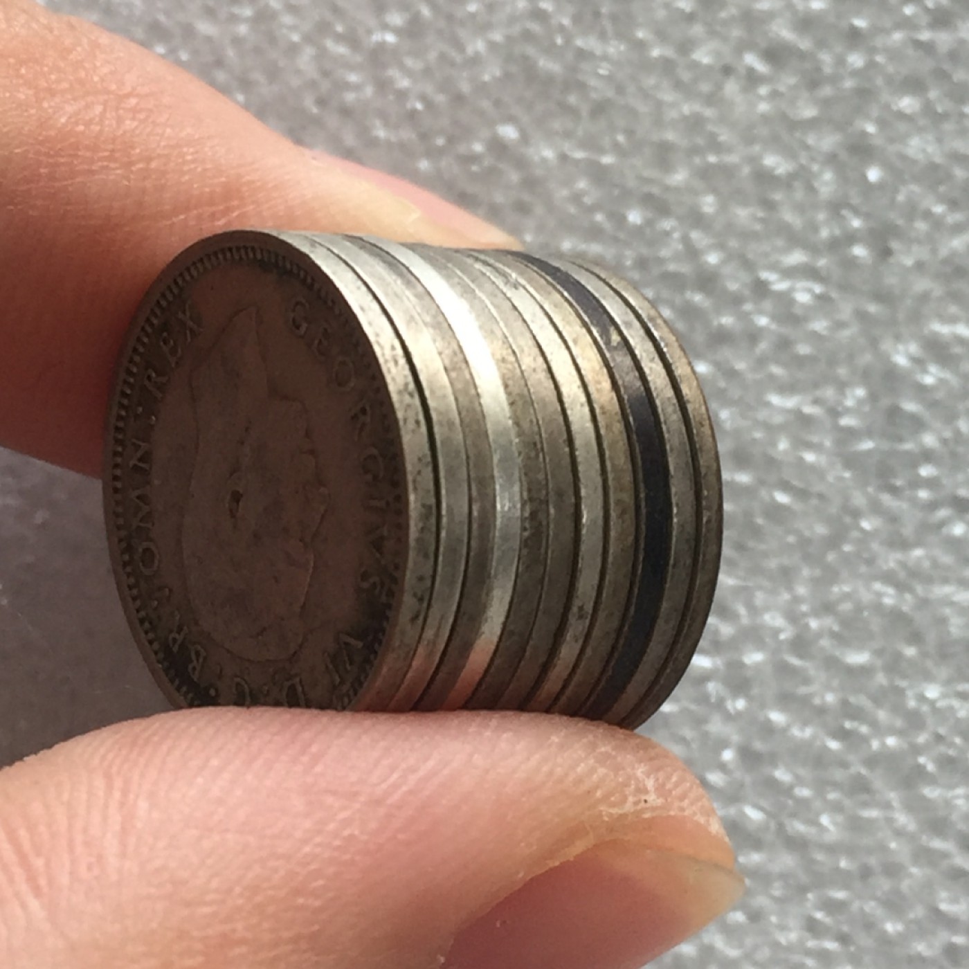 方圆集藏第三期专场 6785-英国1931-1941年乔五乔六3便士连号银币11枚