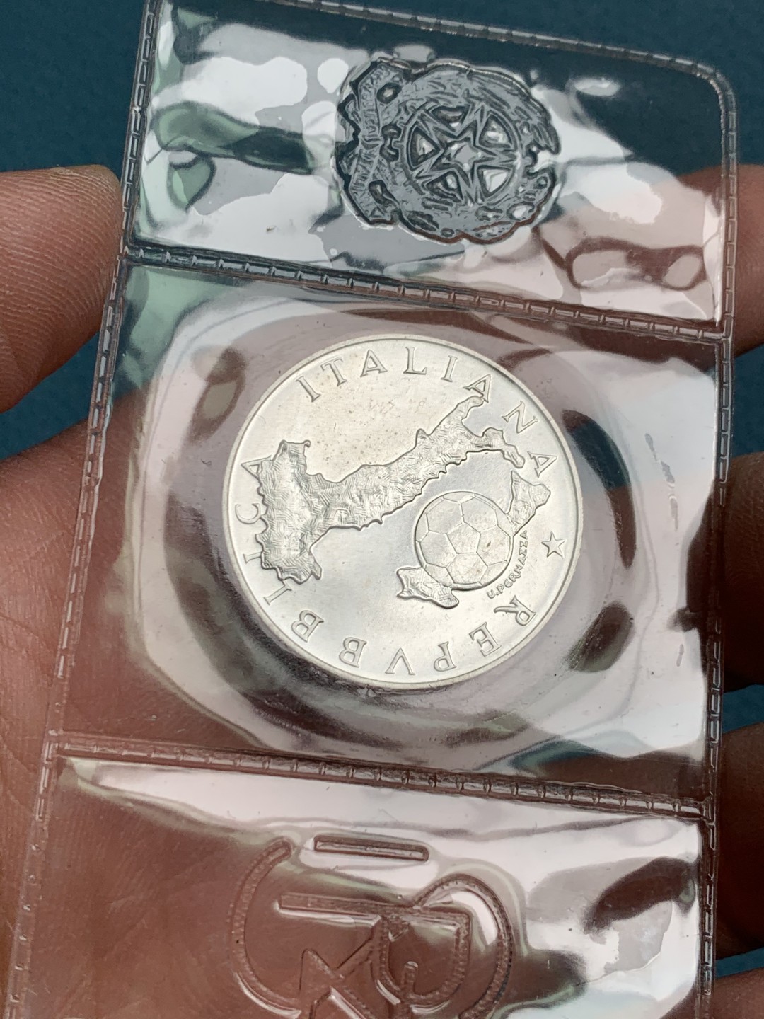 《竞宝斋》第154场-周日，周一，周四 3场 (全场包邮) 意大利1986年 世界杯 500里拉 银币