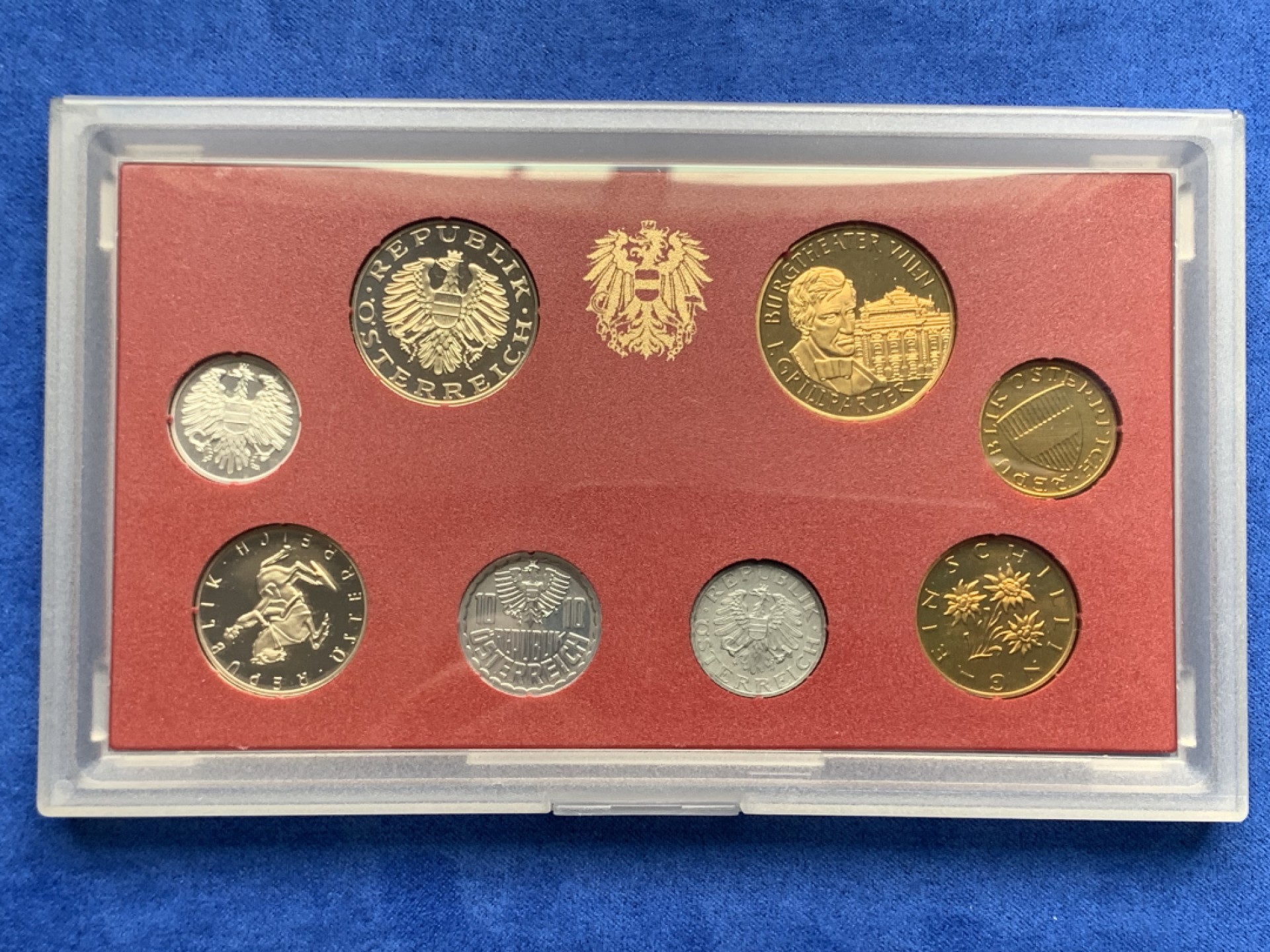 《竞宝斋》第154场-周日，周一，周四 3场 (全场包邮) 奥地利1991年 八枚套精制币