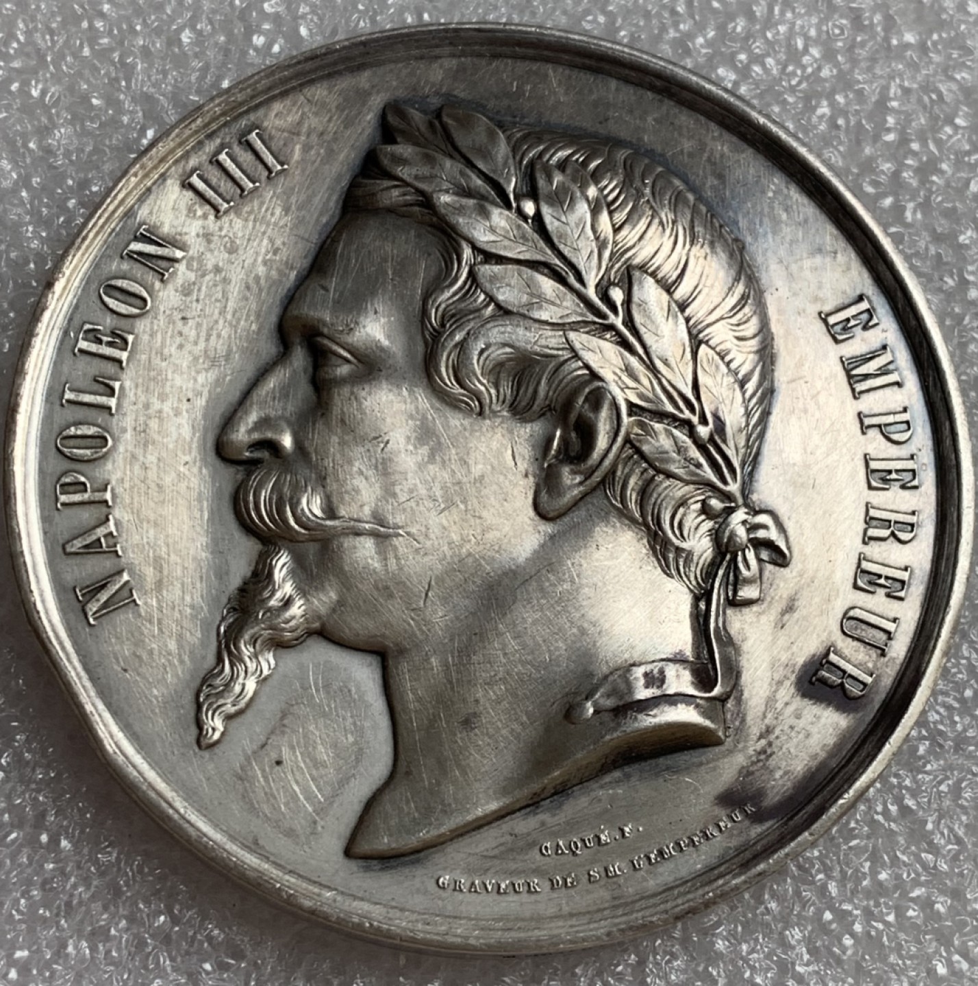 瓶子🏺第87期拍卖会 法国1870年拿破仑三世大银章  50mm  63.38g