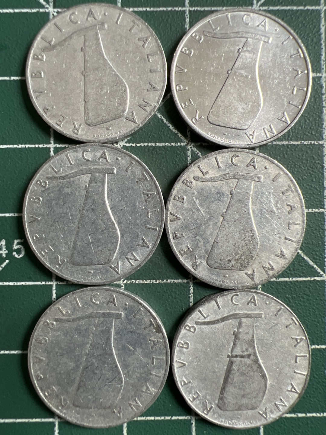 泡泡堂第281期  世界硬币 （无押金，捡漏，全场20包邮，偏远地区除外，接收代拍业务） 意大利5分六枚
