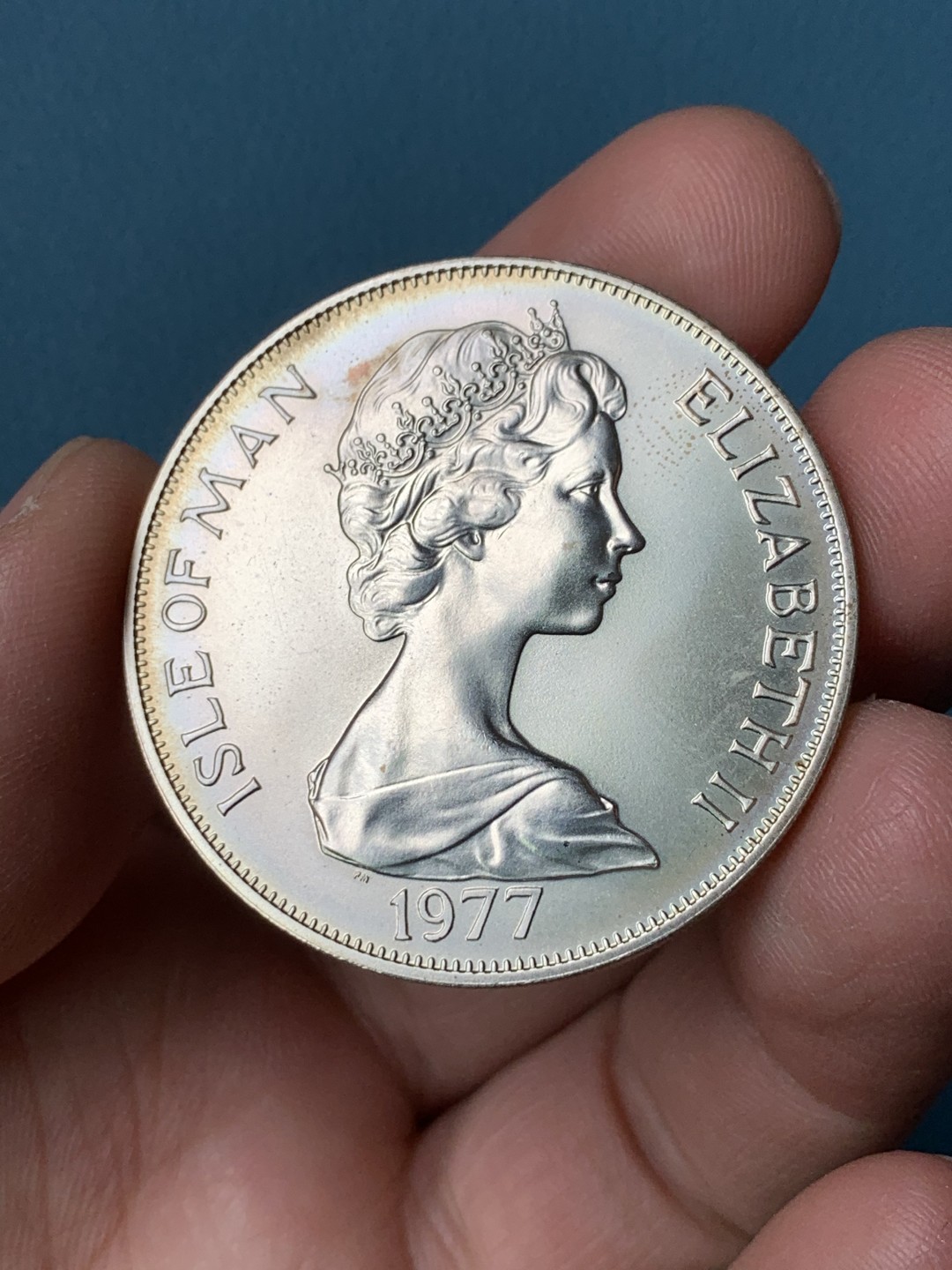 《竞宝斋》第154场-周日，周一，周四 3场 (全场包邮) 英国1977年 加冕纪念1克朗大银币