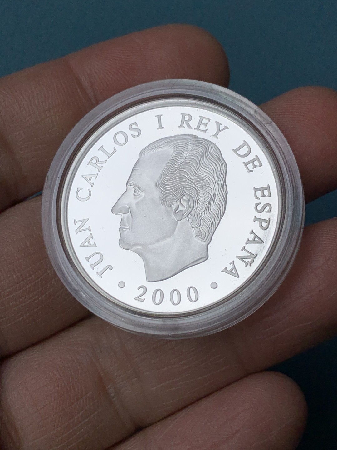 《竞宝斋》第154场-周日，周一，周四 3场 (全场包邮) 西班牙2000年 残奥会1000比塞塔精制银币 