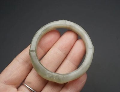 玉石翡翠玛瑙｜拍卖专场 和田玉 竹节圈 把件