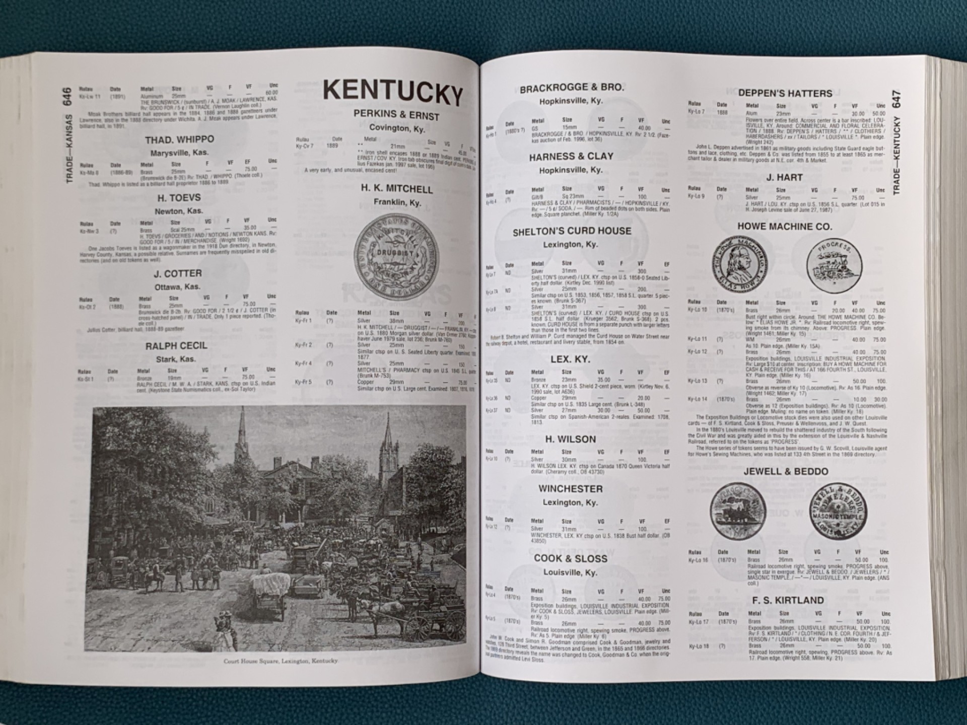 《竞宝斋》第154场-周日，周一，周四 3场 (全场包邮) 克劳斯美国代币目录  1700-1900年，稀少资料， 1200页超厚，此资料辗转多次国外藏家手里购得背回，很多难查询的硬币都靠它，目录索引全而方便