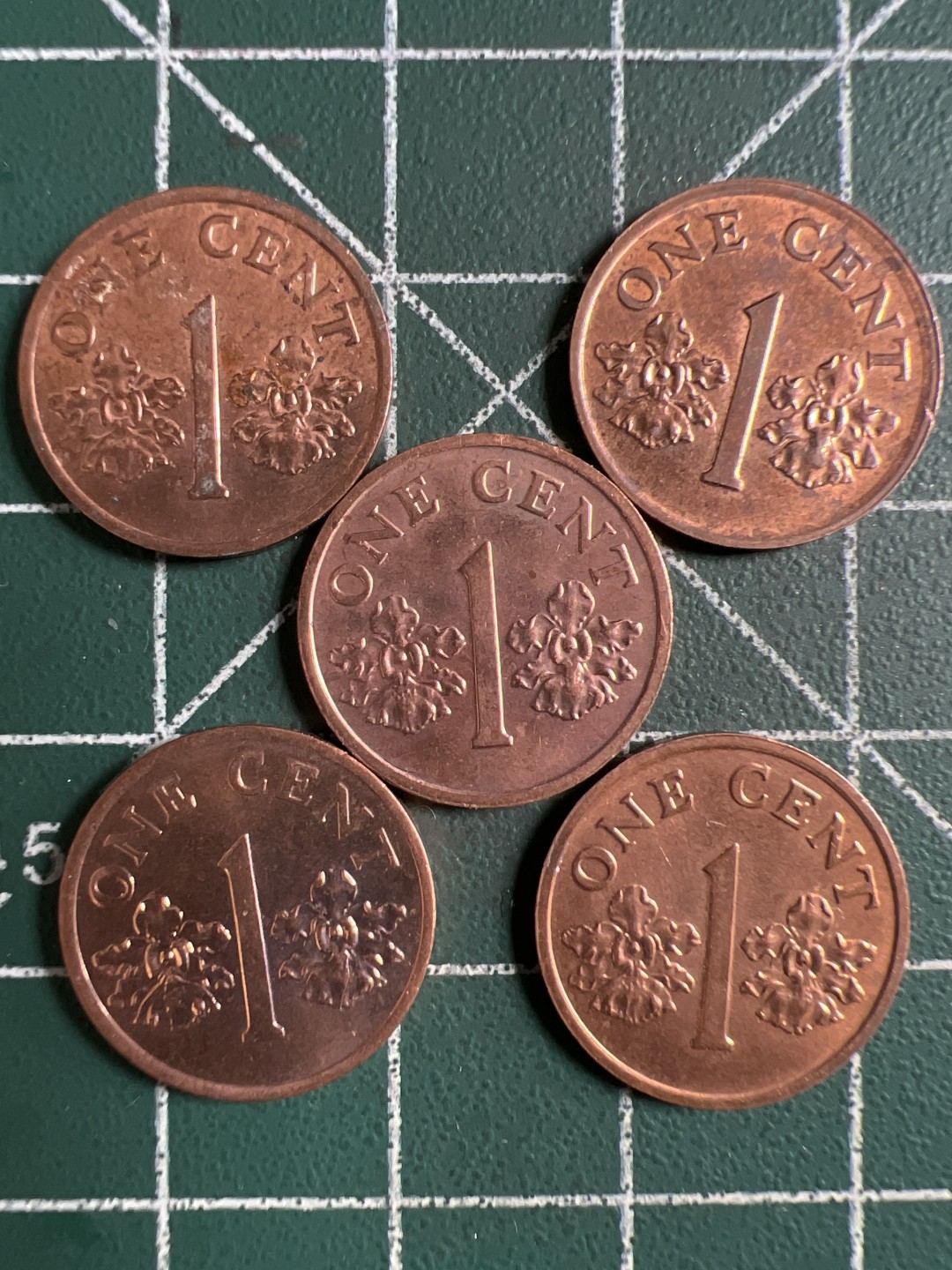 泡泡堂第281期  世界硬币 （无押金，捡漏，全场20包邮，偏远地区除外，接收代拍业务） 新加坡一分5枚