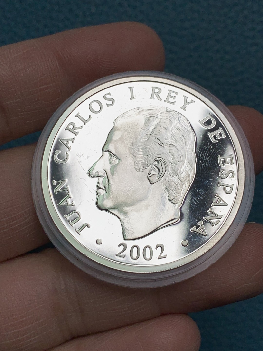 《竞宝斋》第154场-周日，周一，周四 3场 (全场包邮) 西班牙2002年 冬奥纪念 10欧元精制大银币 27克 925银